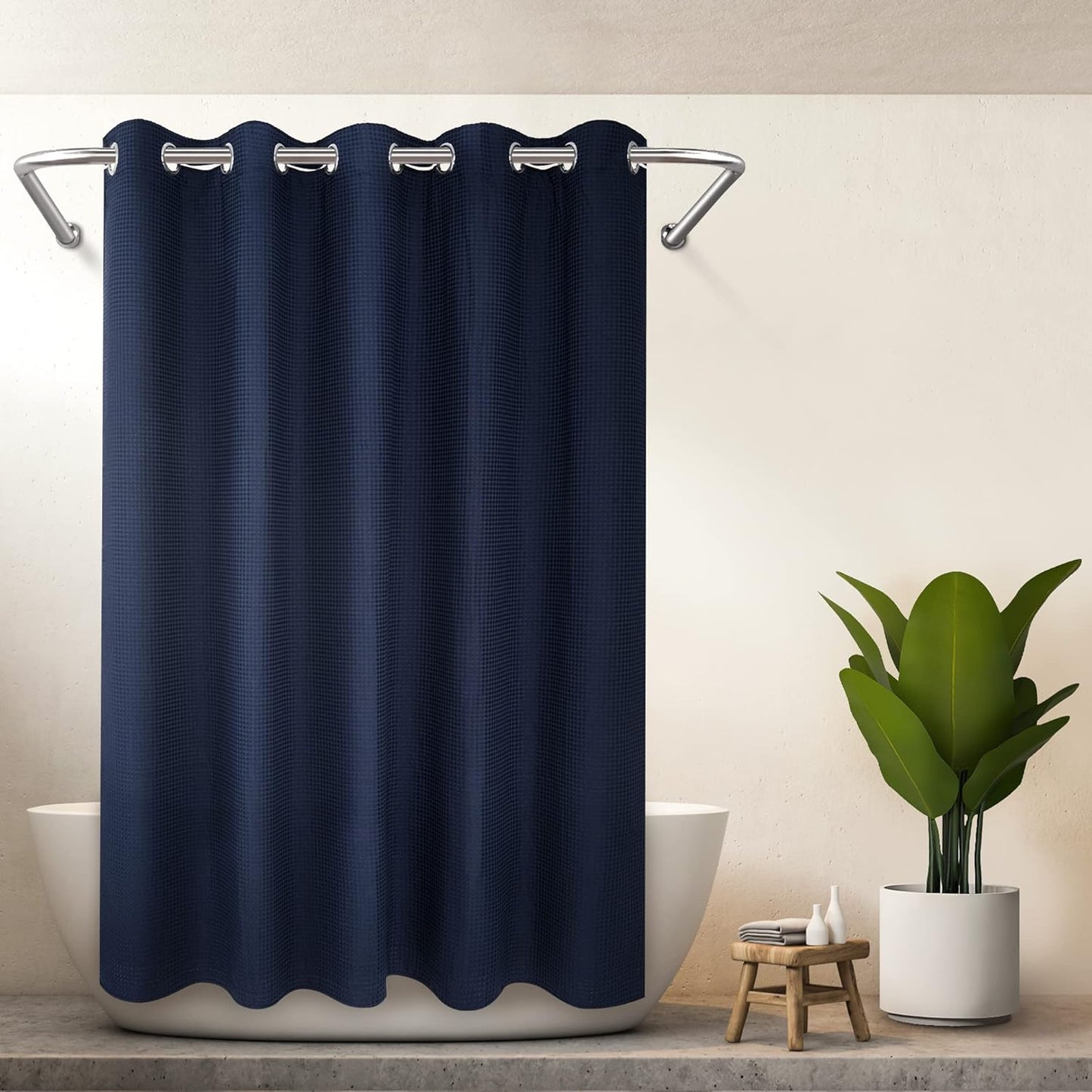River Dream Hotel Grade Shower Curtain with Snap in Liner