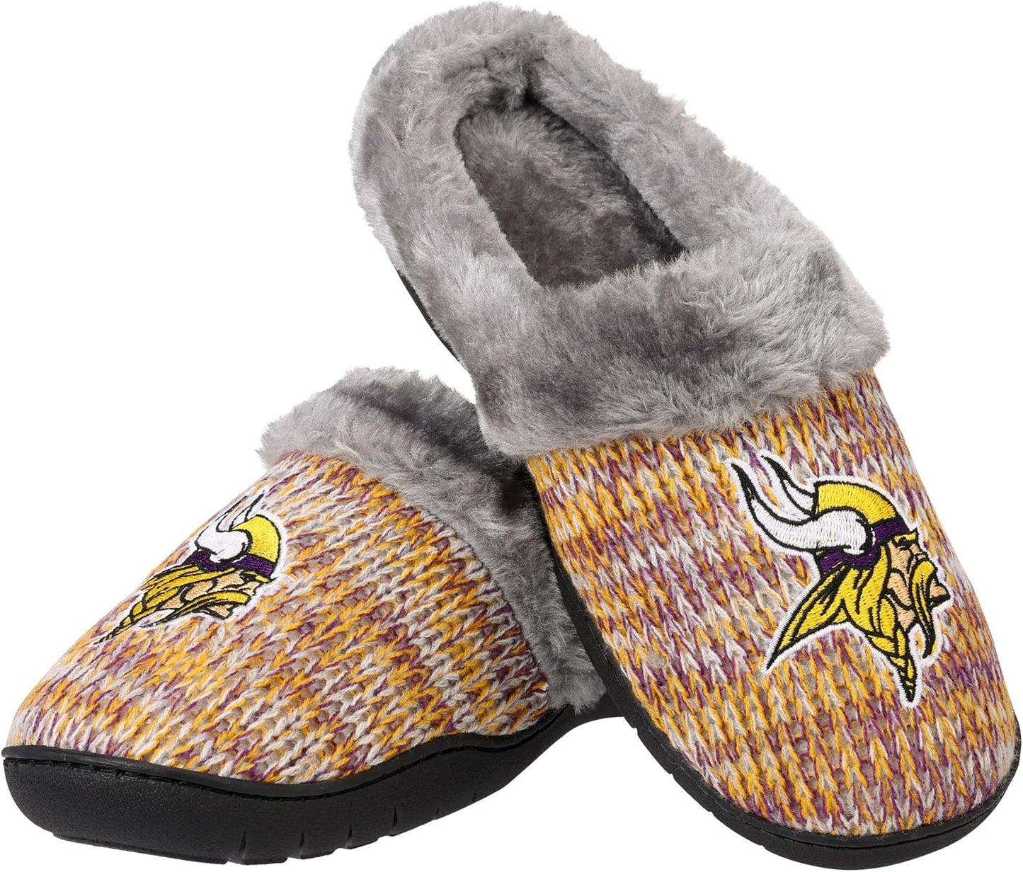 FOCO Womens NFL Team Logo Peak Slide Slippers for Comfort