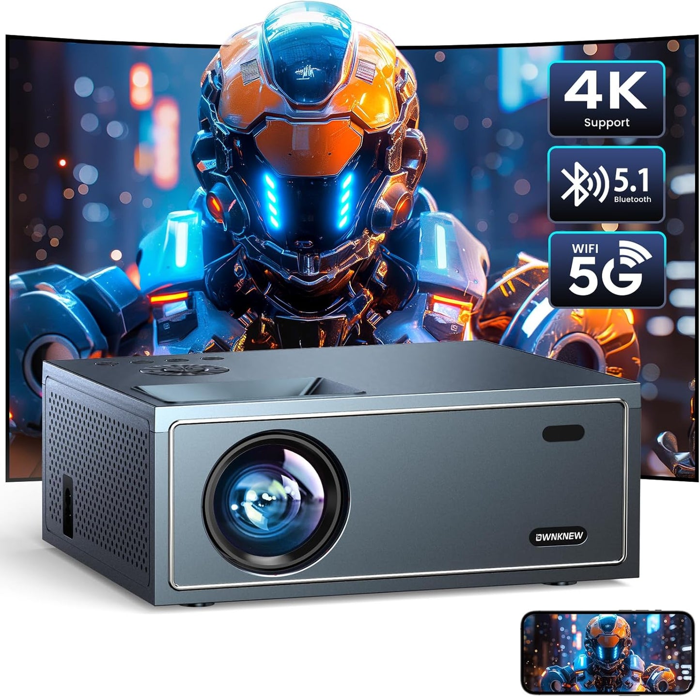 OWNKNEW Wifi Projector: Full HD Home Theater Experience