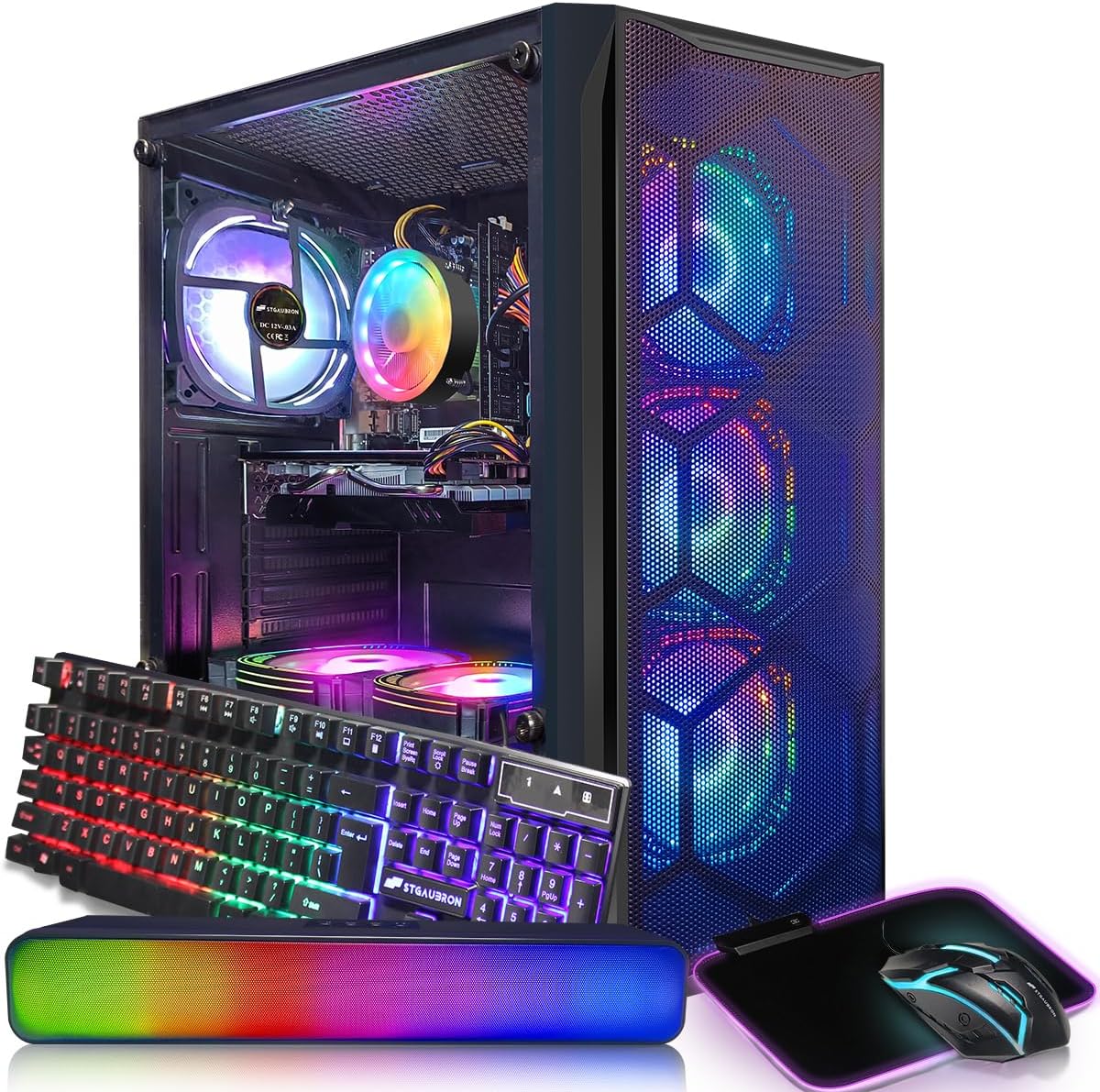 High-Performance Gaming PC: Intel Core i7, Radeon RX 580, 16G RAM, 512G SSD