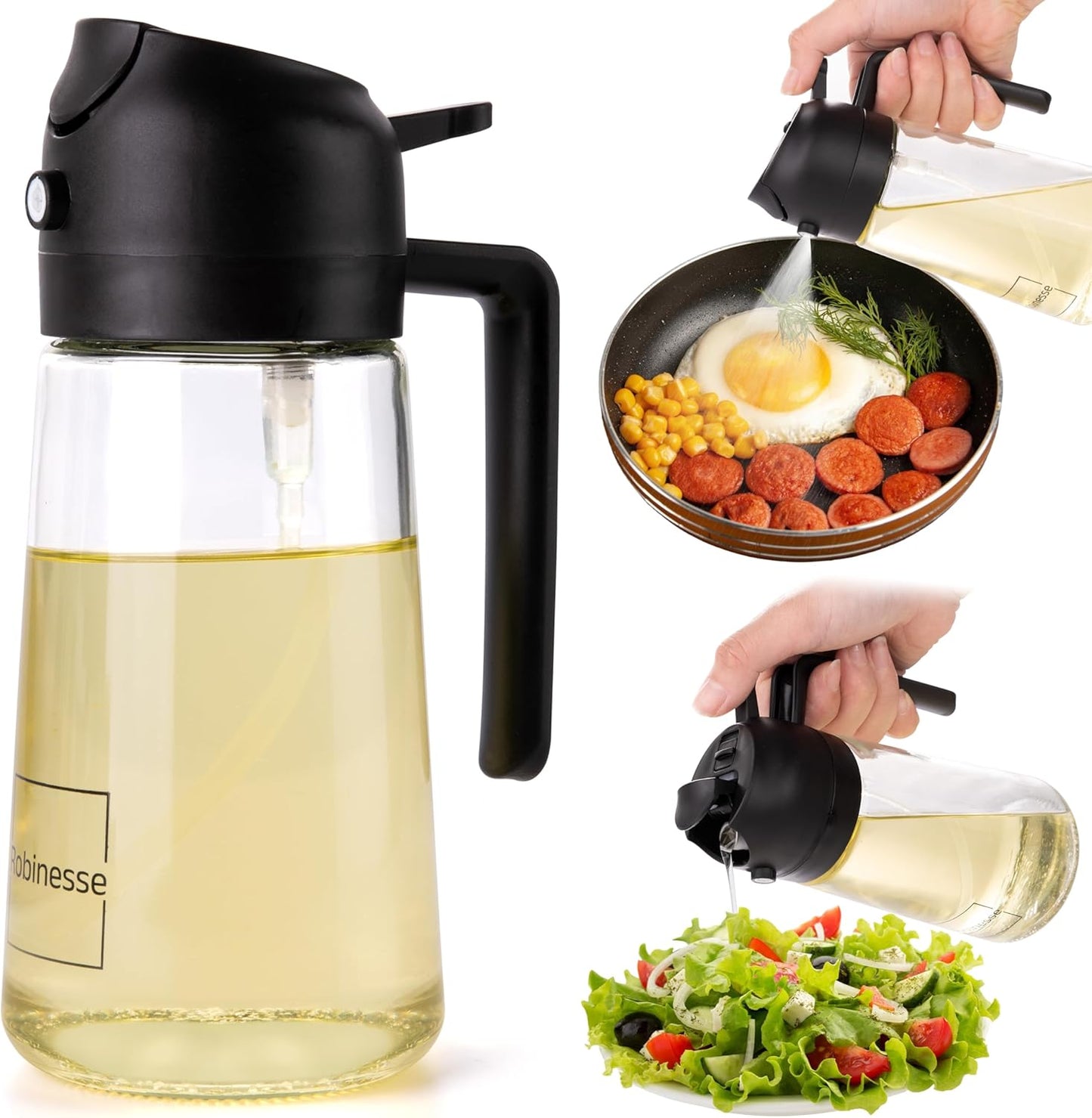 Robinesse 2-in-1 Oil Dispenser & Sprayer - Versatile Kitchen Gadget