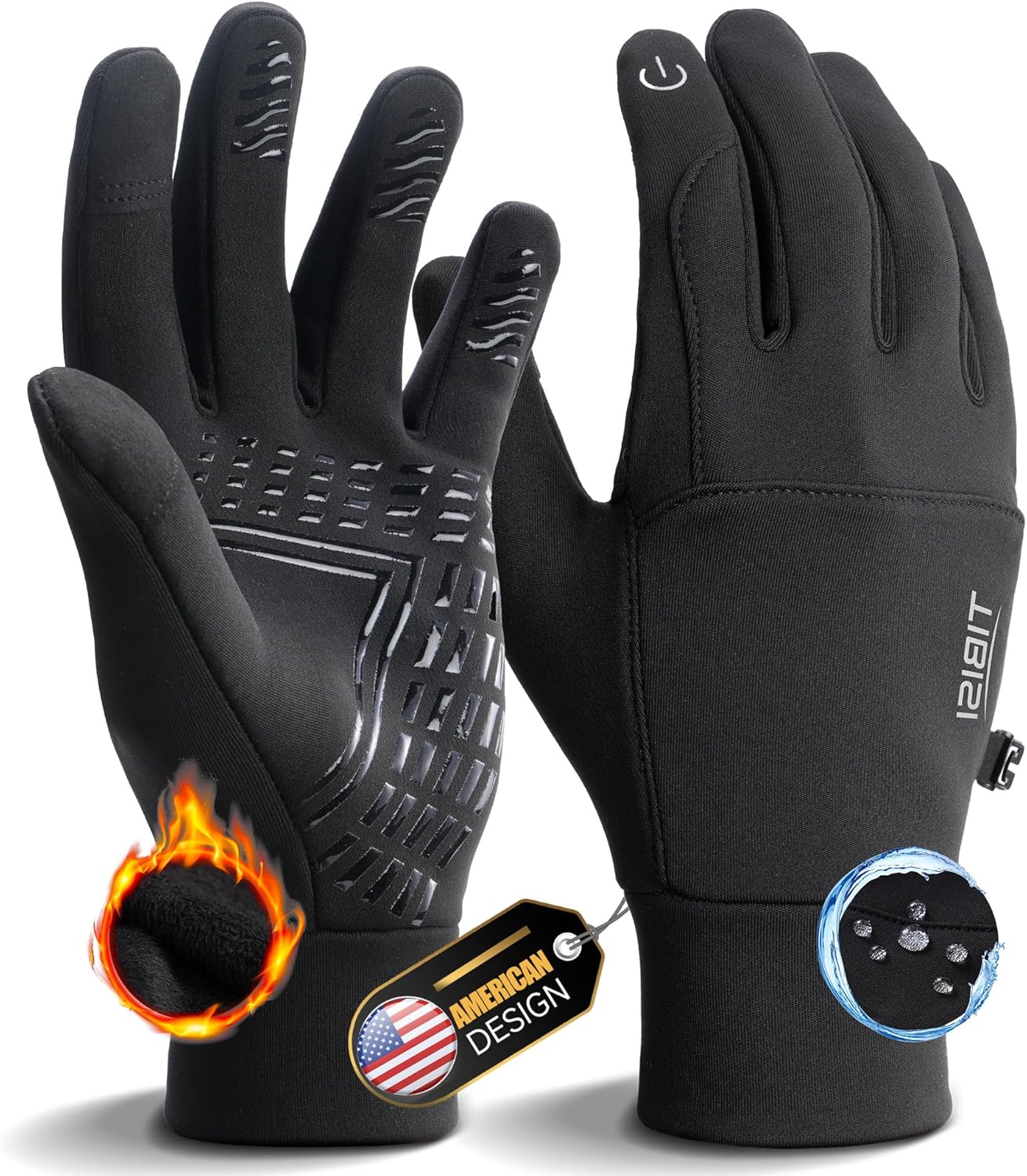 PULIOU Winter Waterproof Thermal Gloves for Cold Weather Use