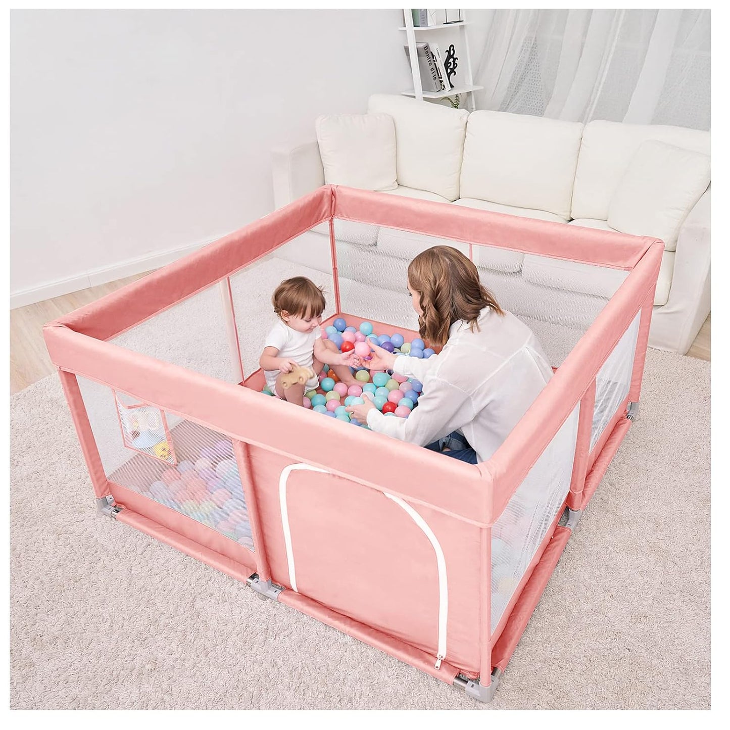 PandaEar Baby Playpen - Large Playpen for Toddlers Safety