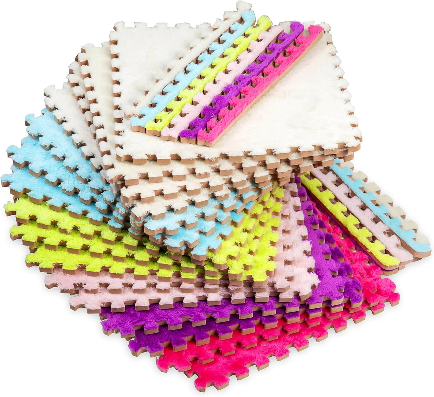 16 Piece Carpet Squares Puzzle Mat for Kids Soft Play Areas