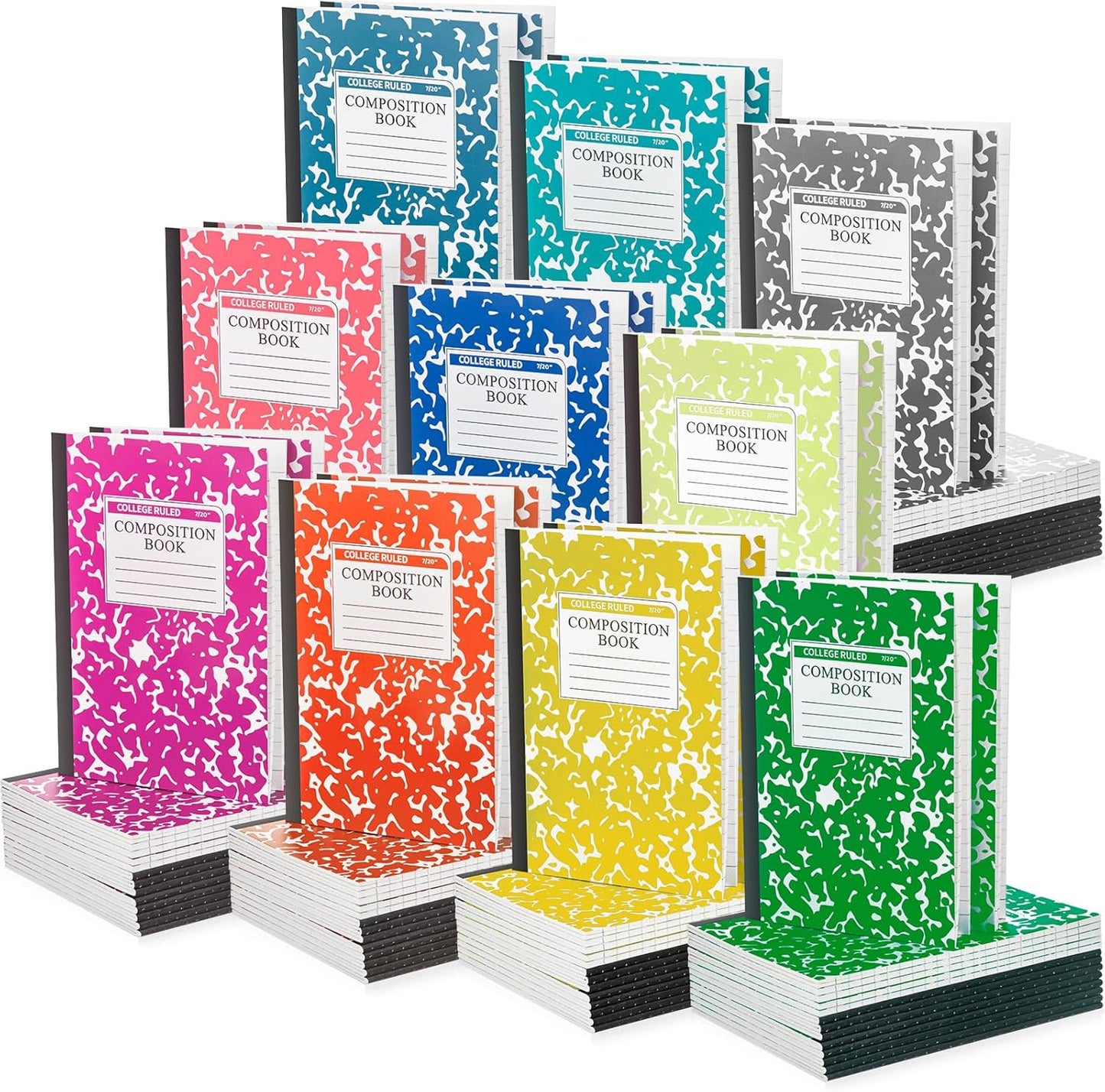 Fainne A5 Marble Composition Notebooks - 100 Pack