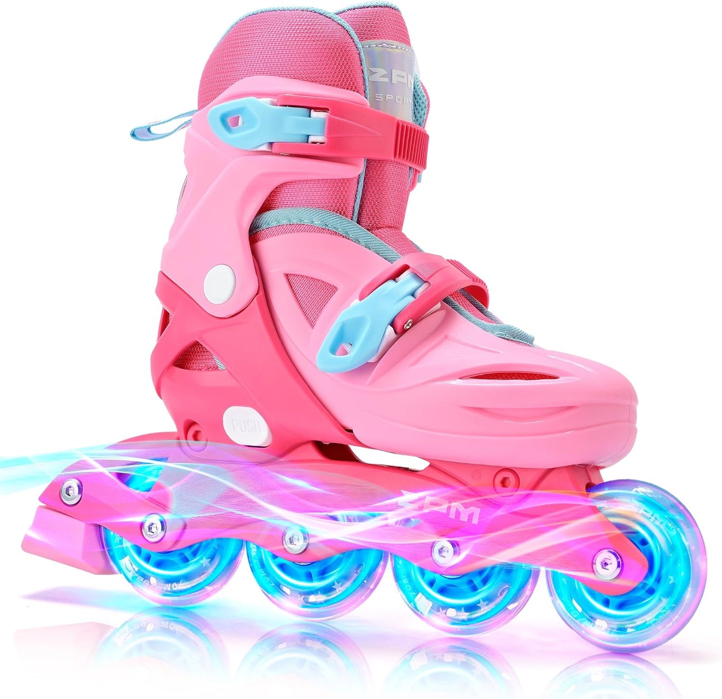 2PM SPORTS Inline Skates with Light Up Wheels for Kids Ages 5-12