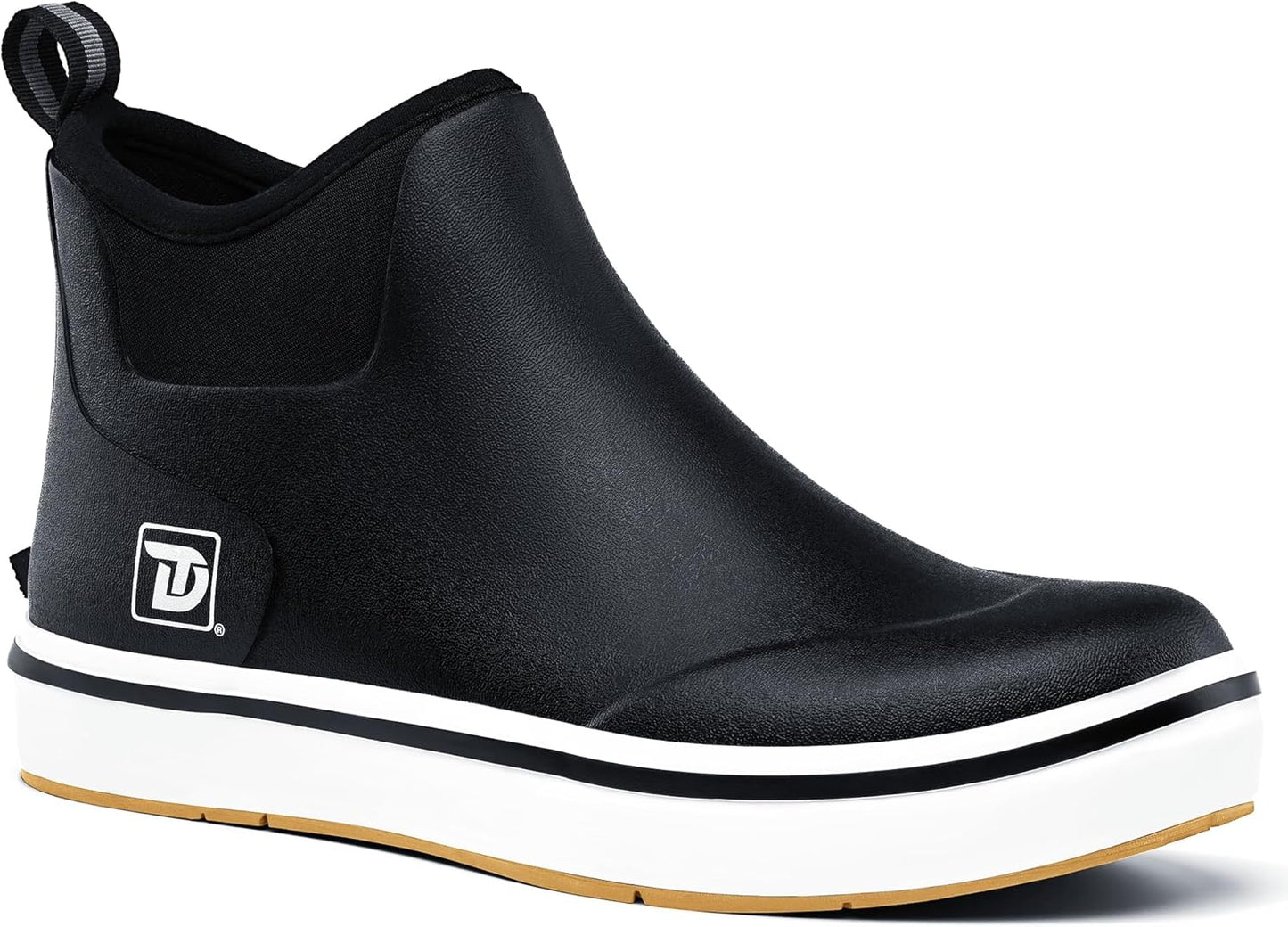 Trudave Mens Deck Boots: Waterproof Rubber Fishing Rain Boots