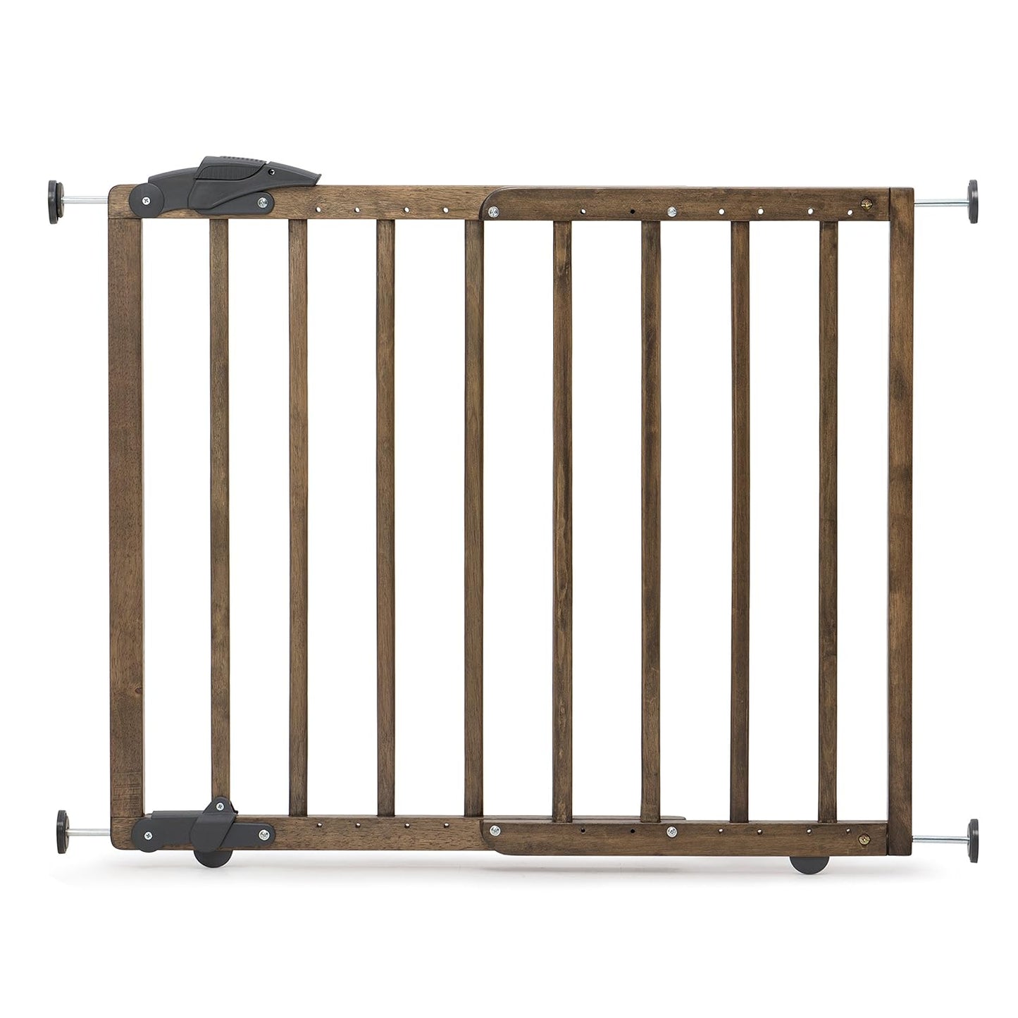 Dreambaby Rustic Wooden Baby Gate: Drill-in or No Screw, Walk Through for Stairs and Doorways