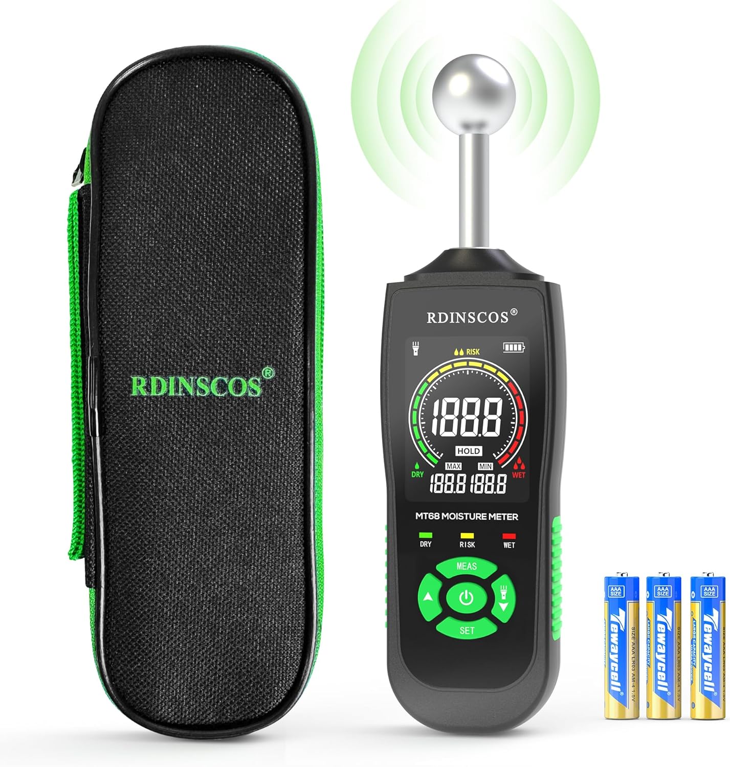Pinless Moisture Meter with Ball Sensor for Accurate Detection