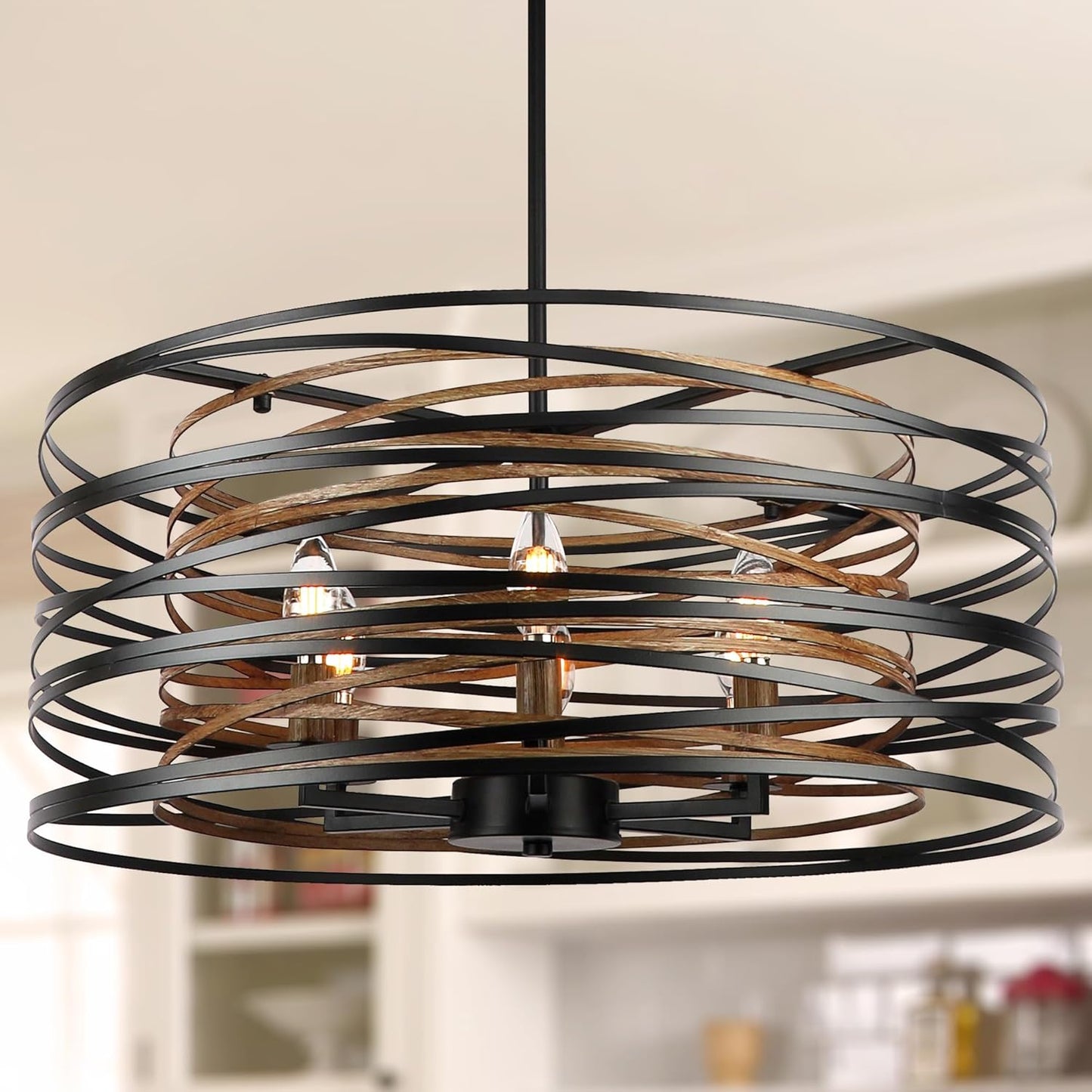 6-Light Dining Room Chandeliers for Farmhouse Style Spaces