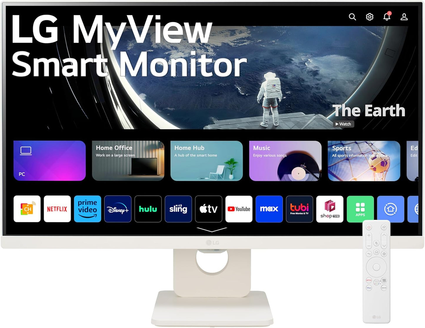 LG 25-Inch Smart Monitor with IPS Display & ThinQ Home Dashboard