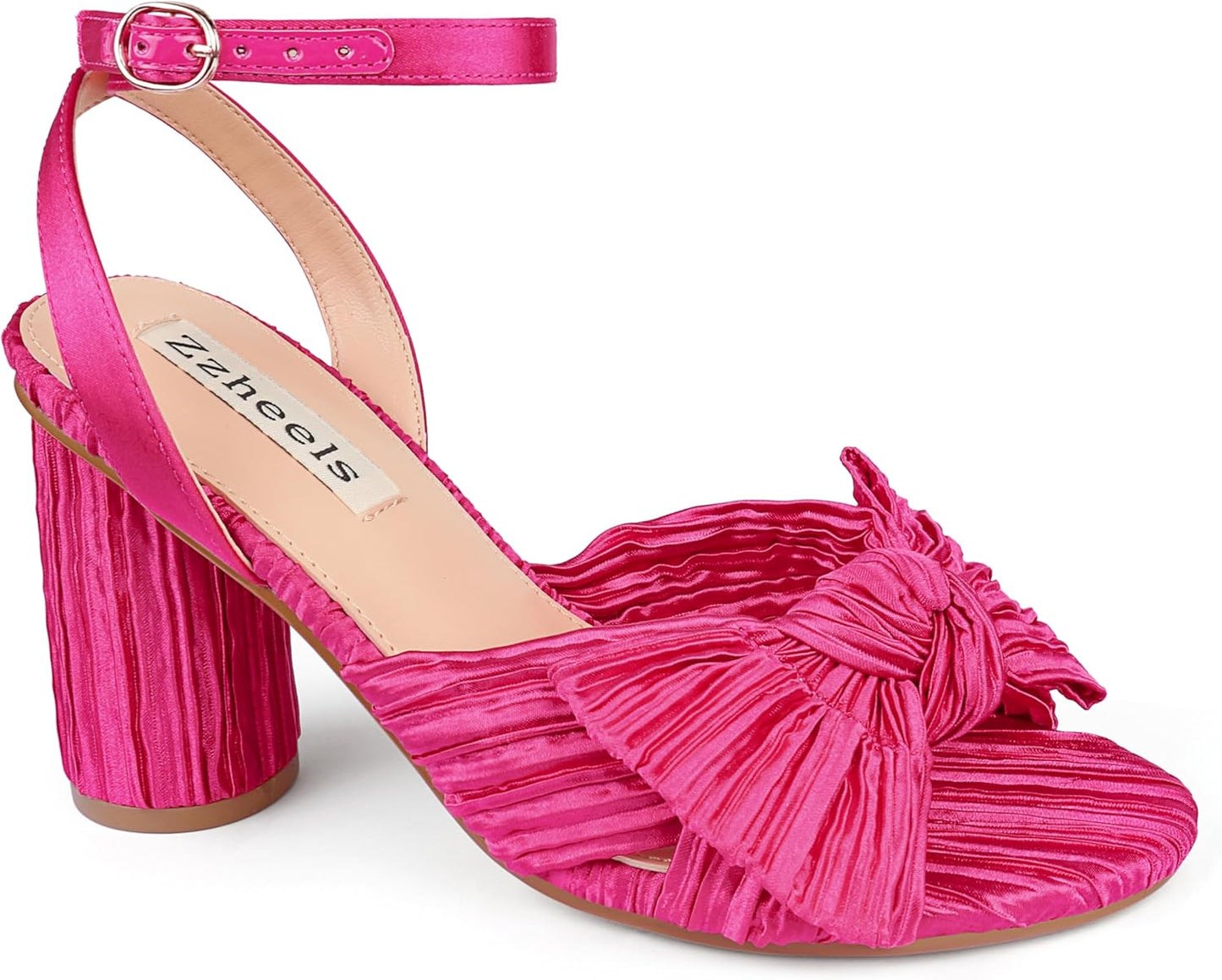 Zzheels Women's Bow Knot Heeled Sandals for Glamorous Events