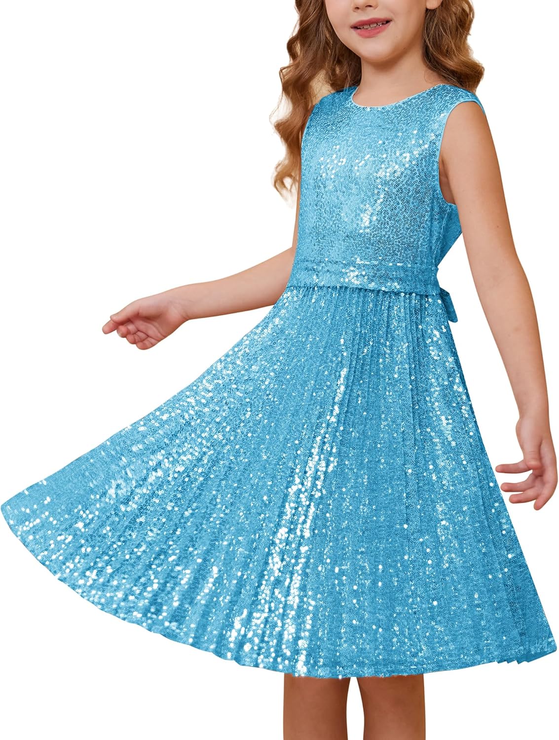 GRACE KARIN Girls Sequin Dress for Prom and Special Occasions