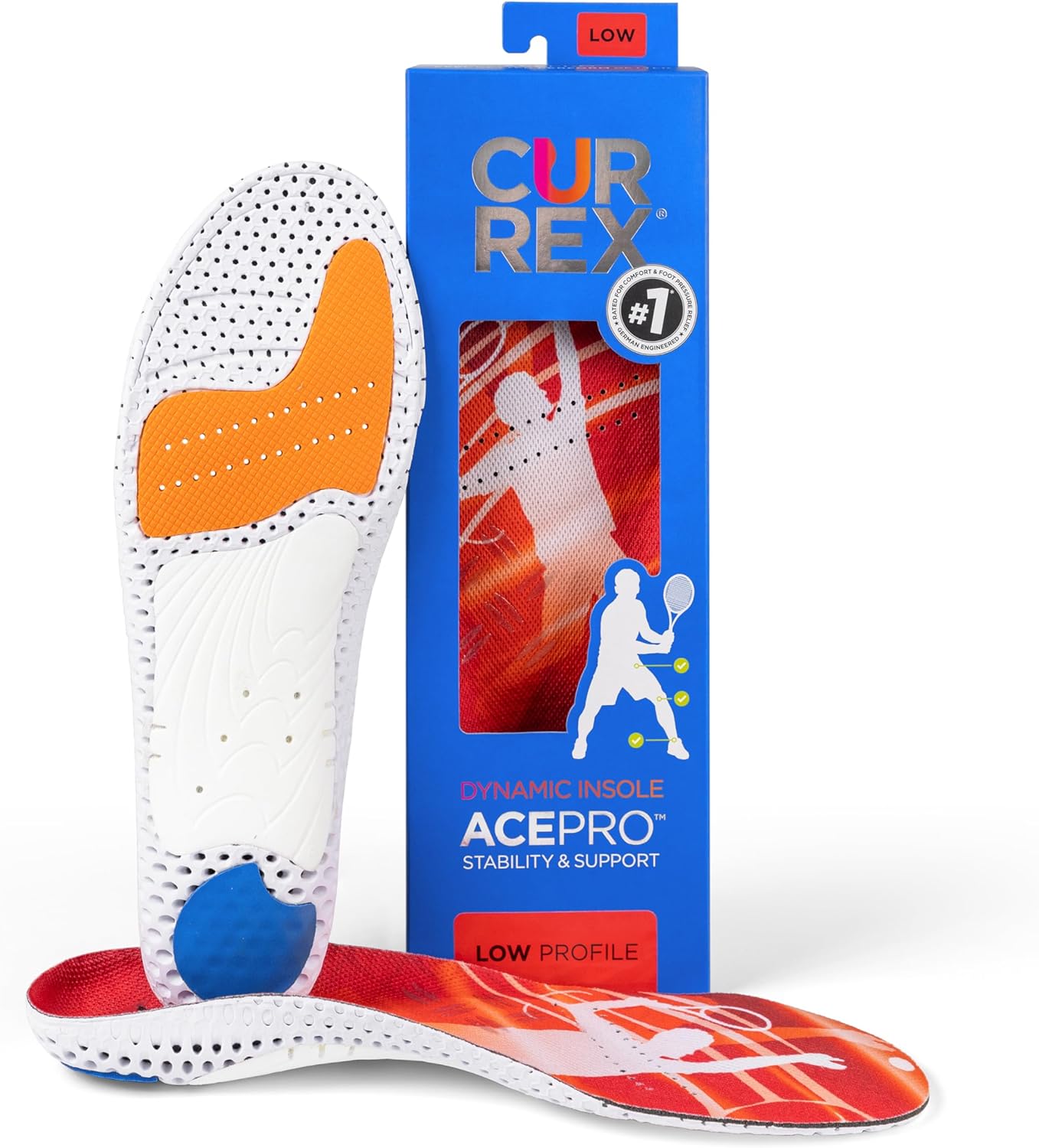 CURREX AcePro Arch Support Insoles for Court Sports Performance