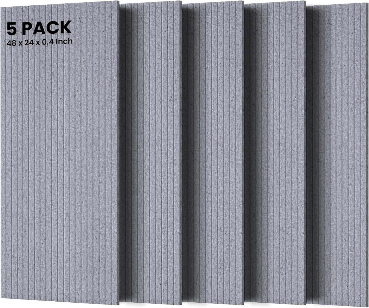 5 Pack Acoustic Panels for Sound Proofing and Aesthetic Appeal