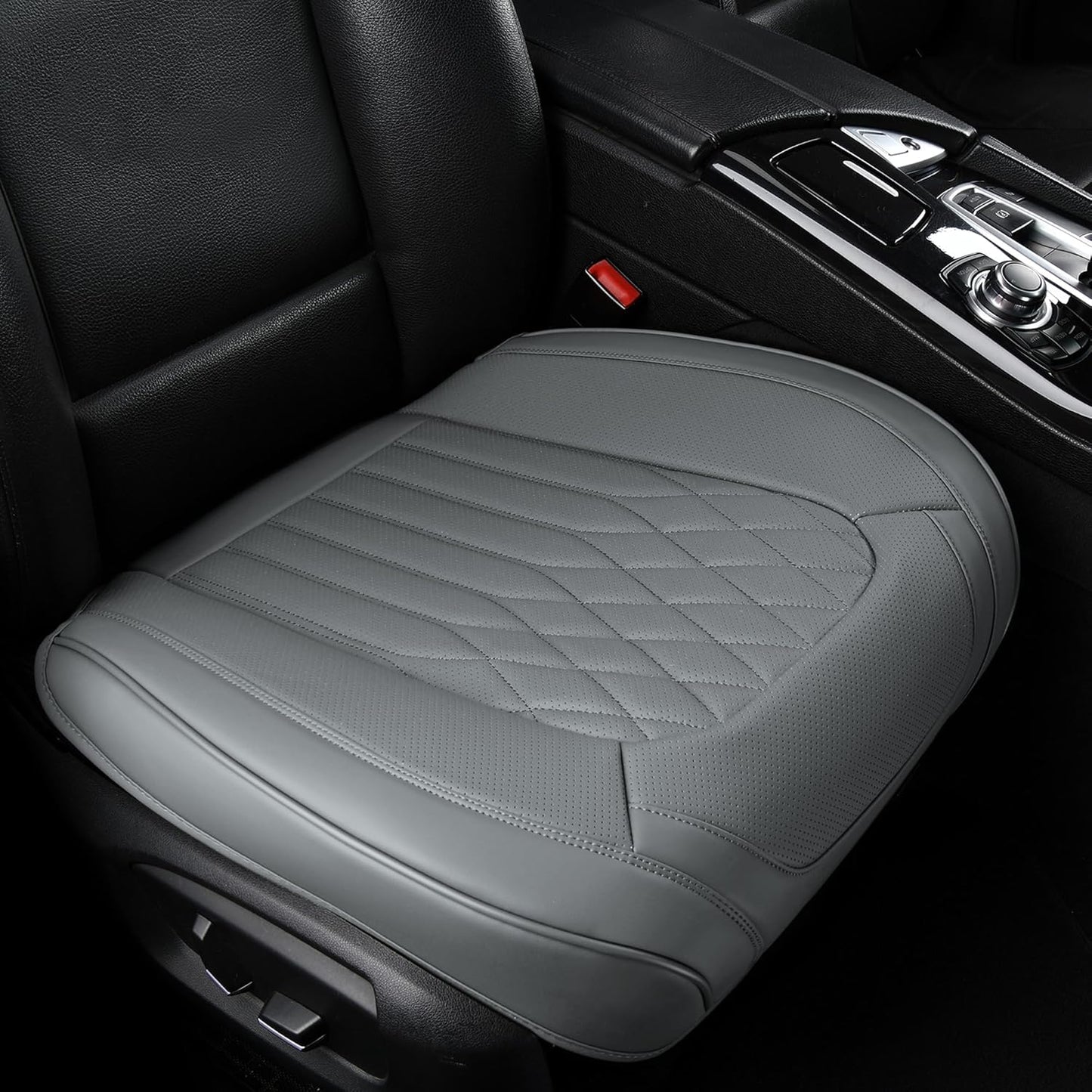 Gray Car Seat Cover 2 Pack - Universal Leather Bottom Protectors