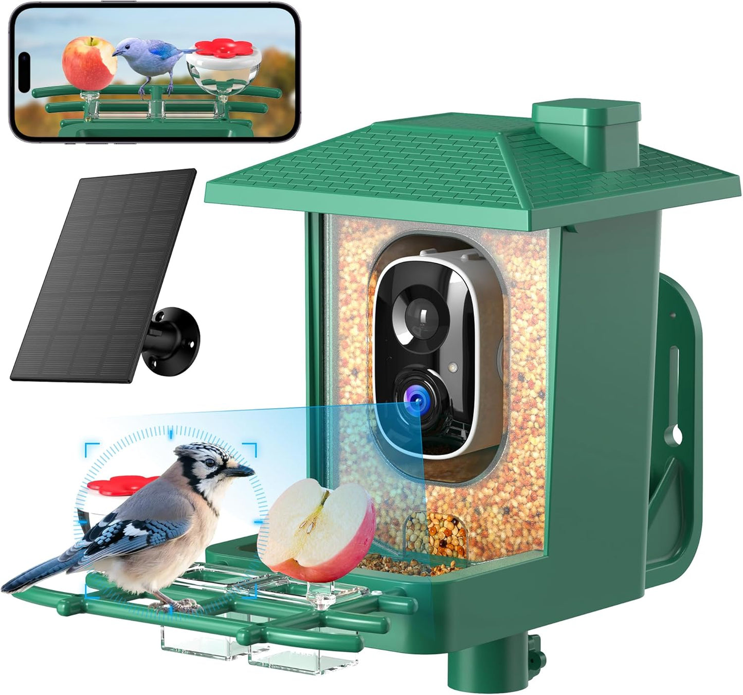 Smart Bird Feeder with Camera: 2K HD Live Stream for Garden