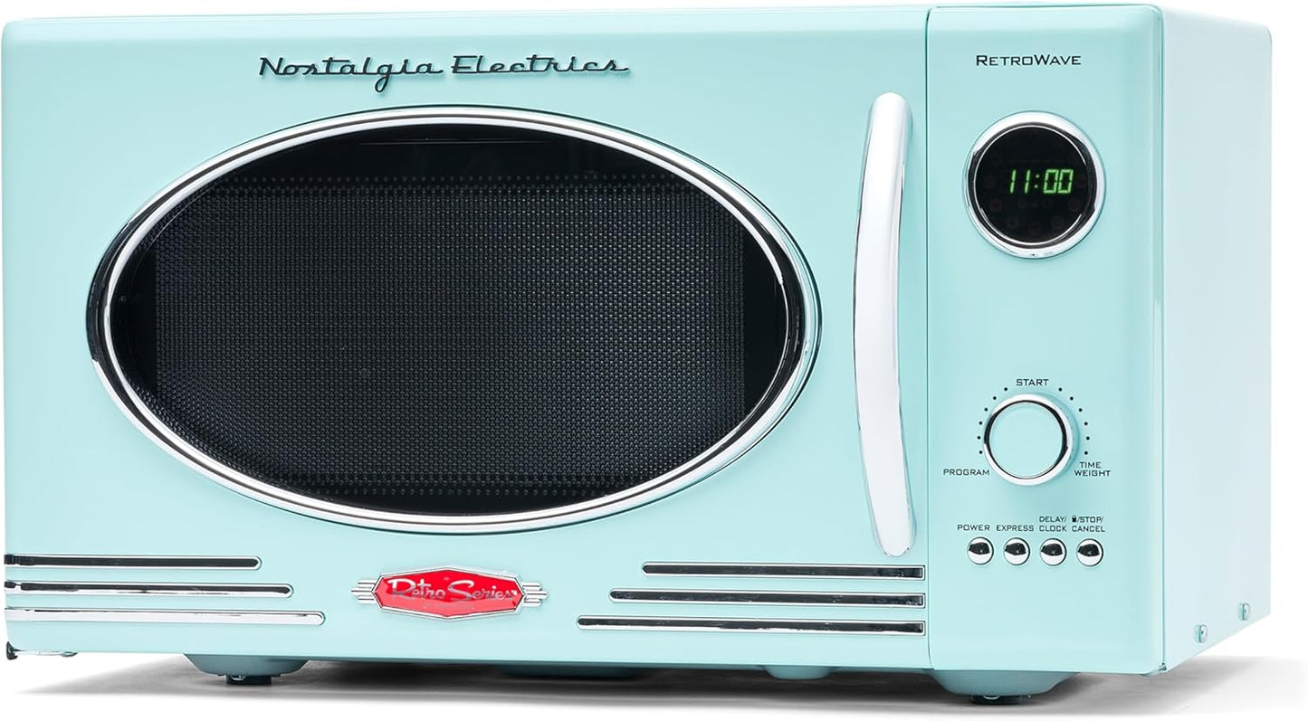 Nostalgia Retro Countertop Microwave Oven with LED Display