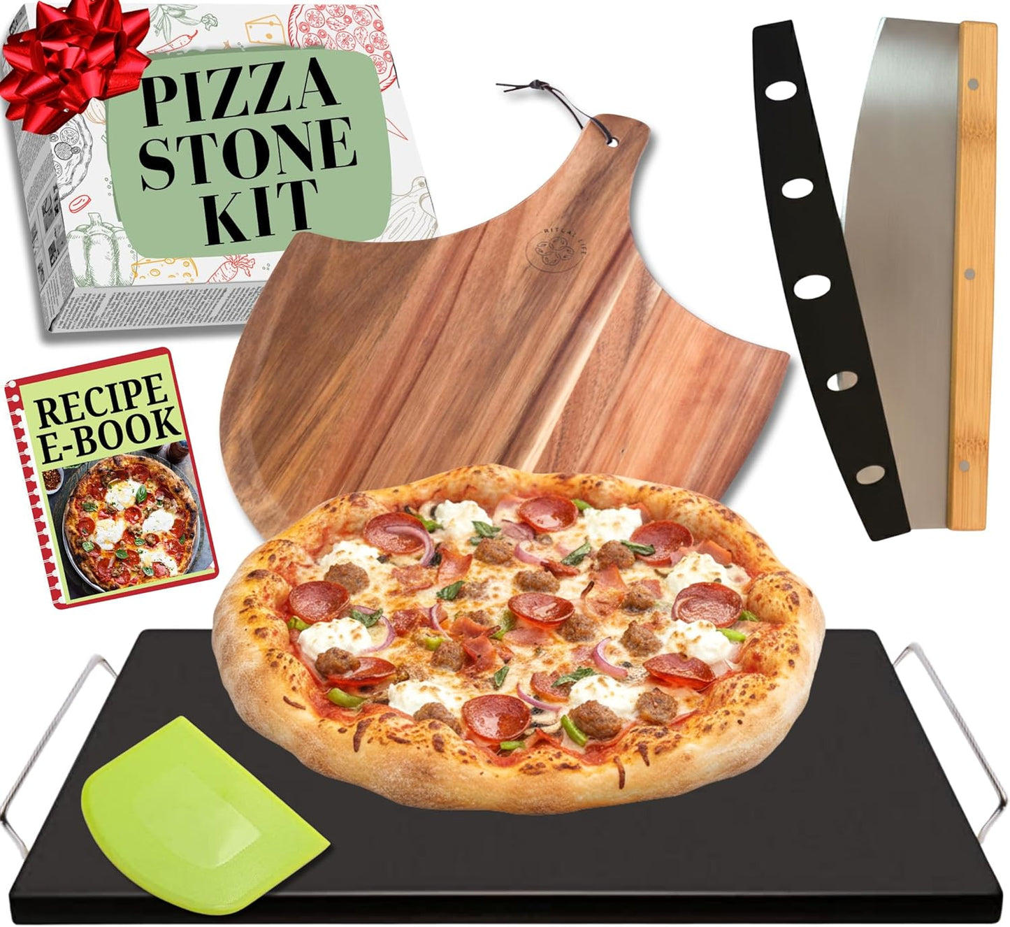 Easy Clean Non Stick Ceramic Pizza Stone for Perfect Pizzas