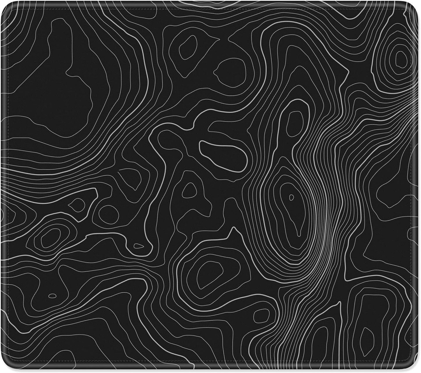 Anti-Slip Marble Mouse Pad for Gaming & Office, Thick 3mm, Black Swirl