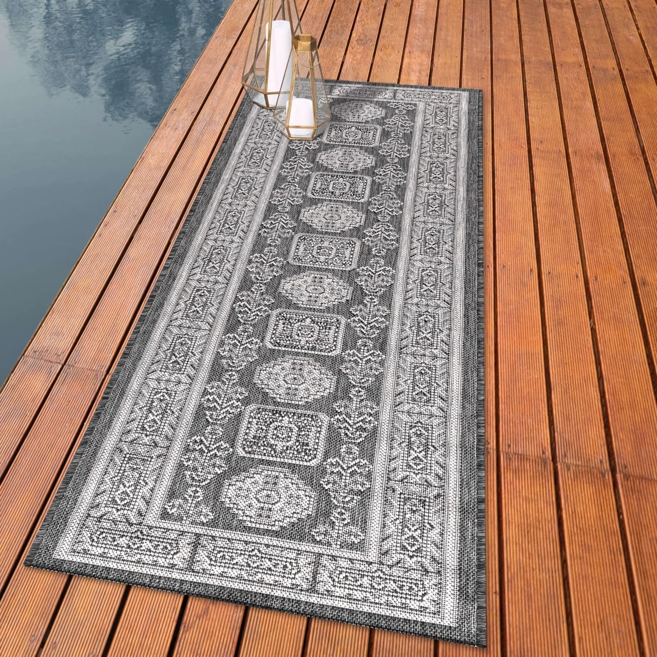Keen Home Design Terrace Outdoor Runner Rug - Versatile 2x8 Rug