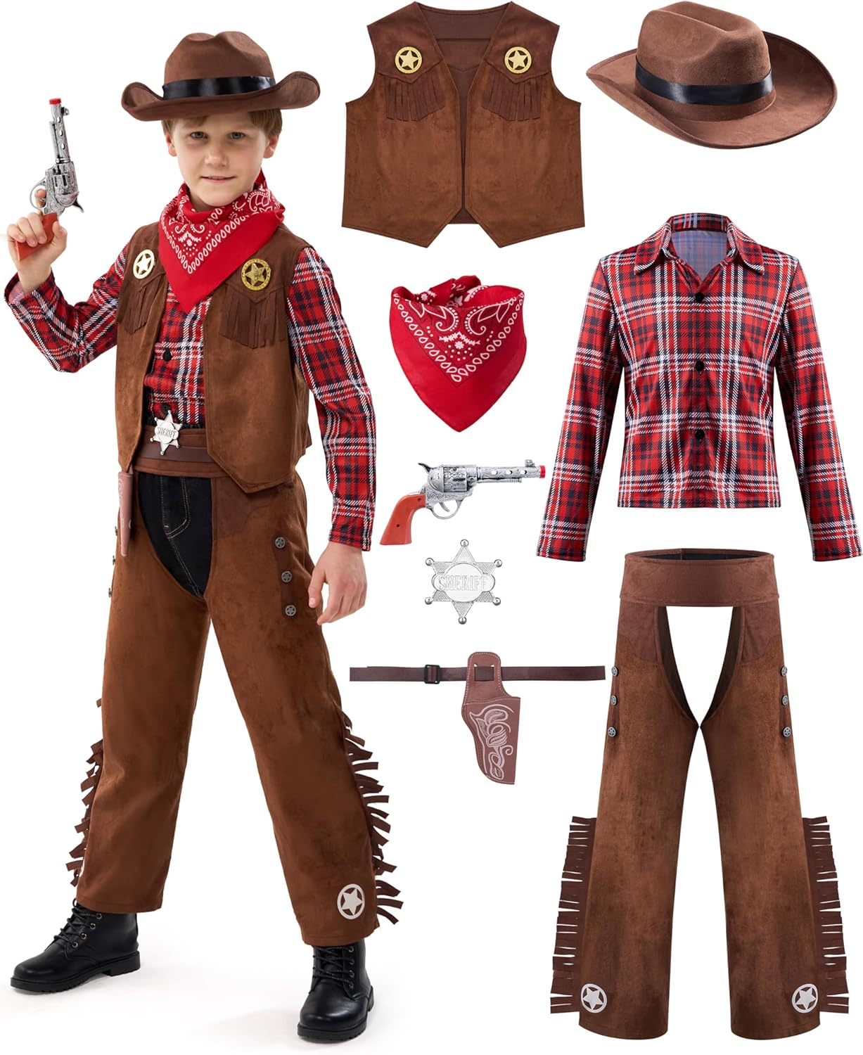 Spooktacular Creations Halloween Cowboy Costume for Kids Fun
