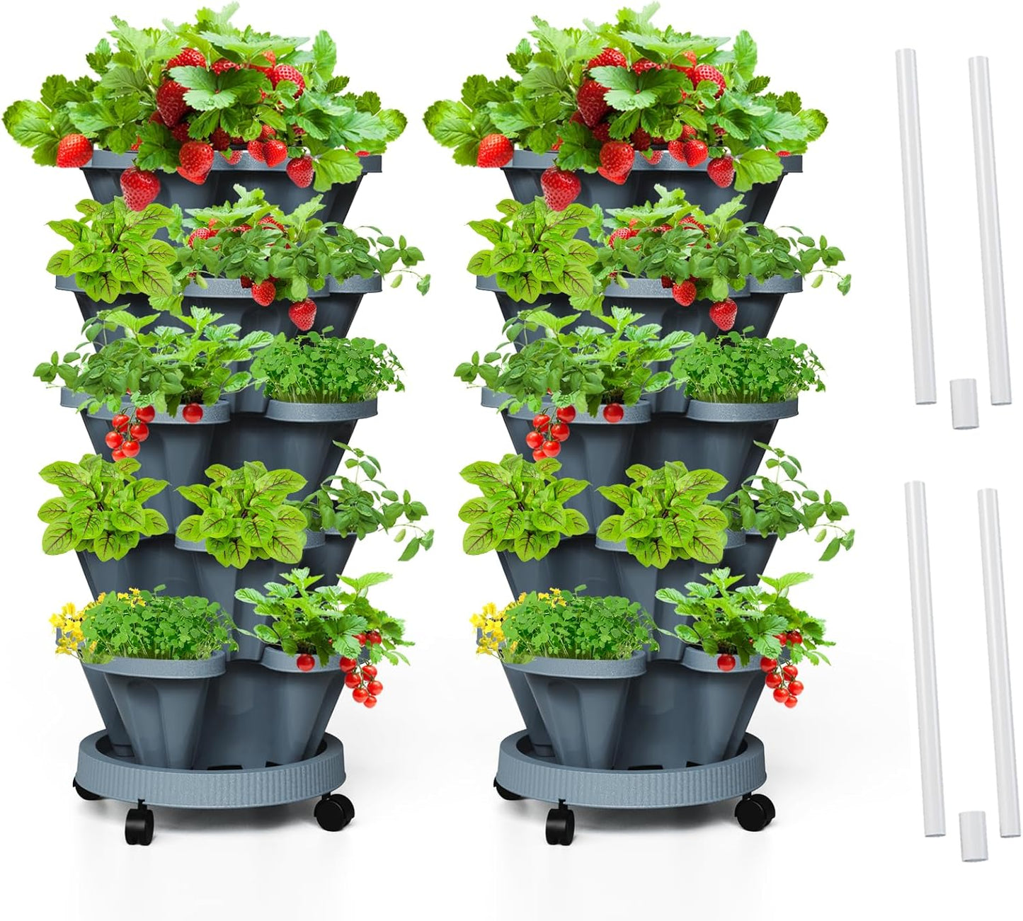 Strawberry Vertical Planters Tower Garden for Indoor Outdoor Use