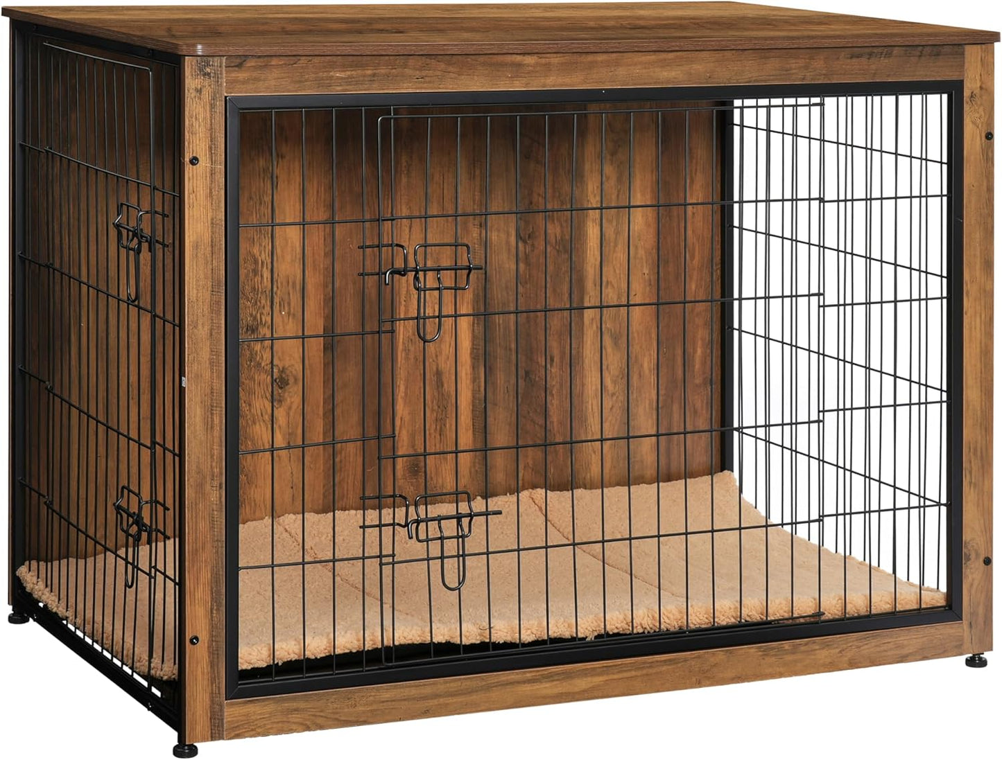 DWANTON Dog Crate Furniture with Cushion for Indoor Use