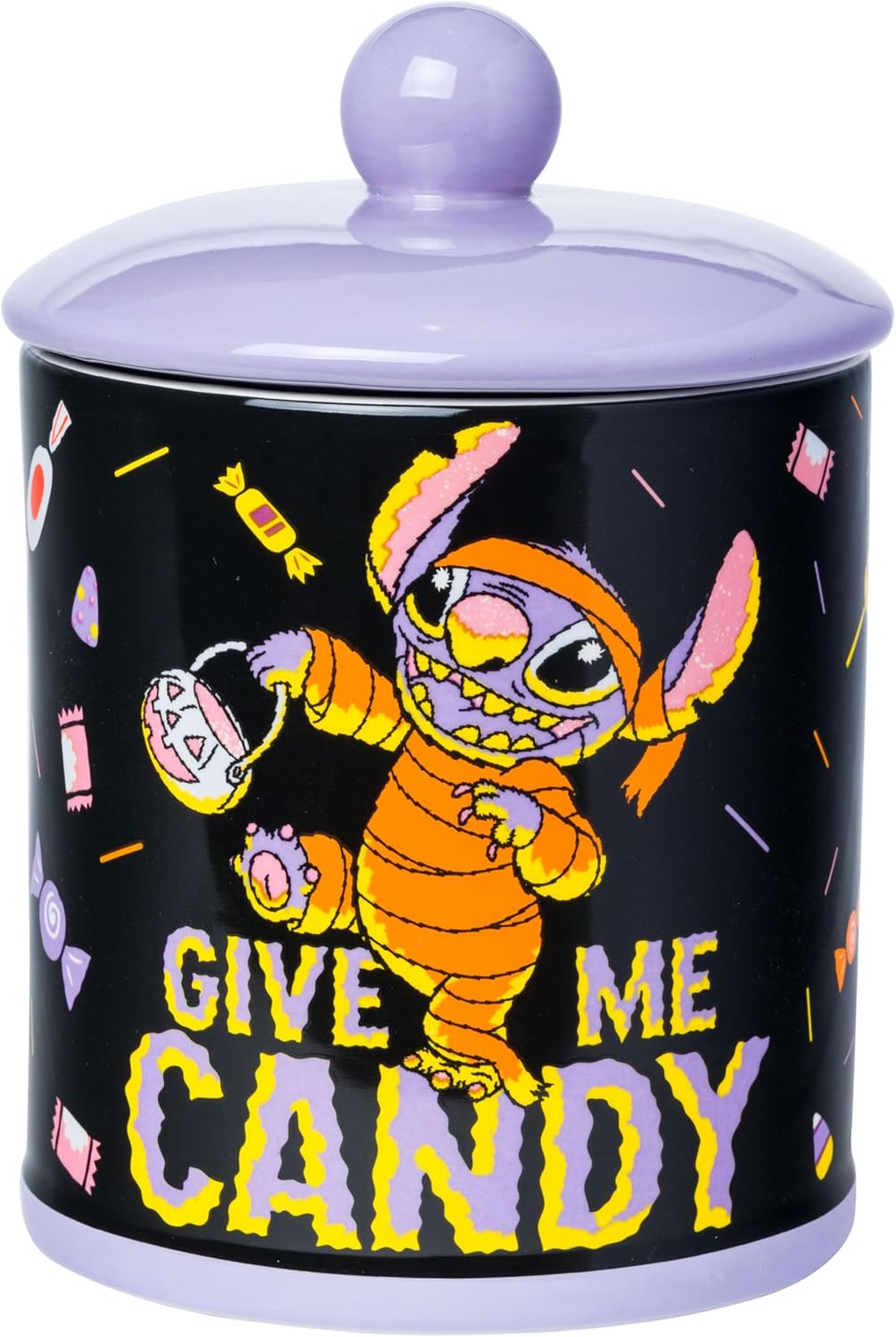 Lilo and Stitch Halloween Mummy Cookie Snack Jar for Treats
