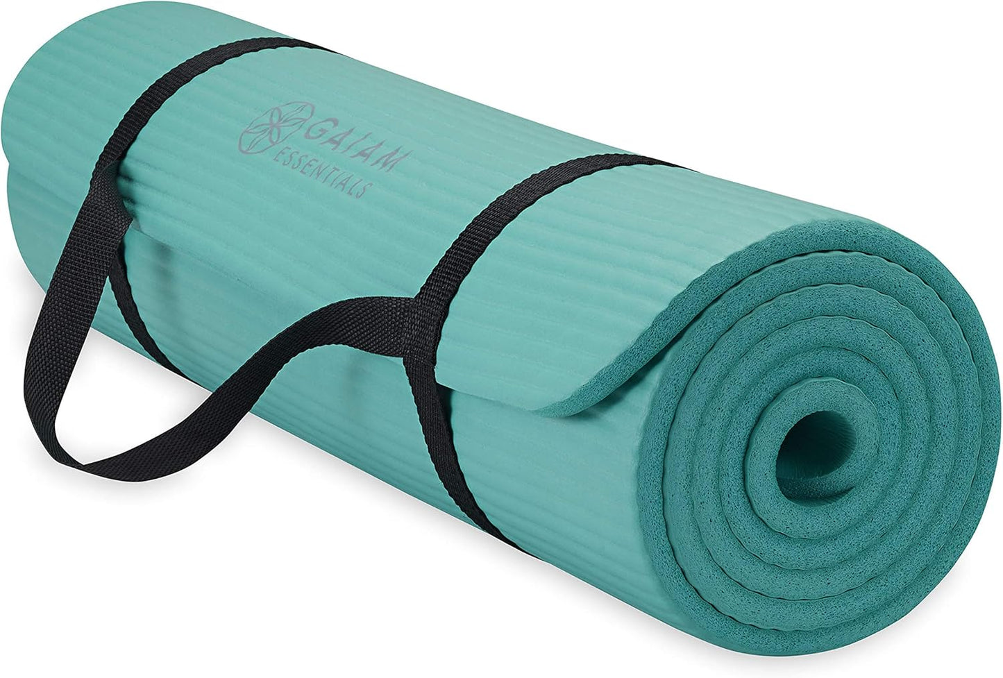 Premium Gaiam Yoga Mat Set - Easy-Cinch Strap Included
