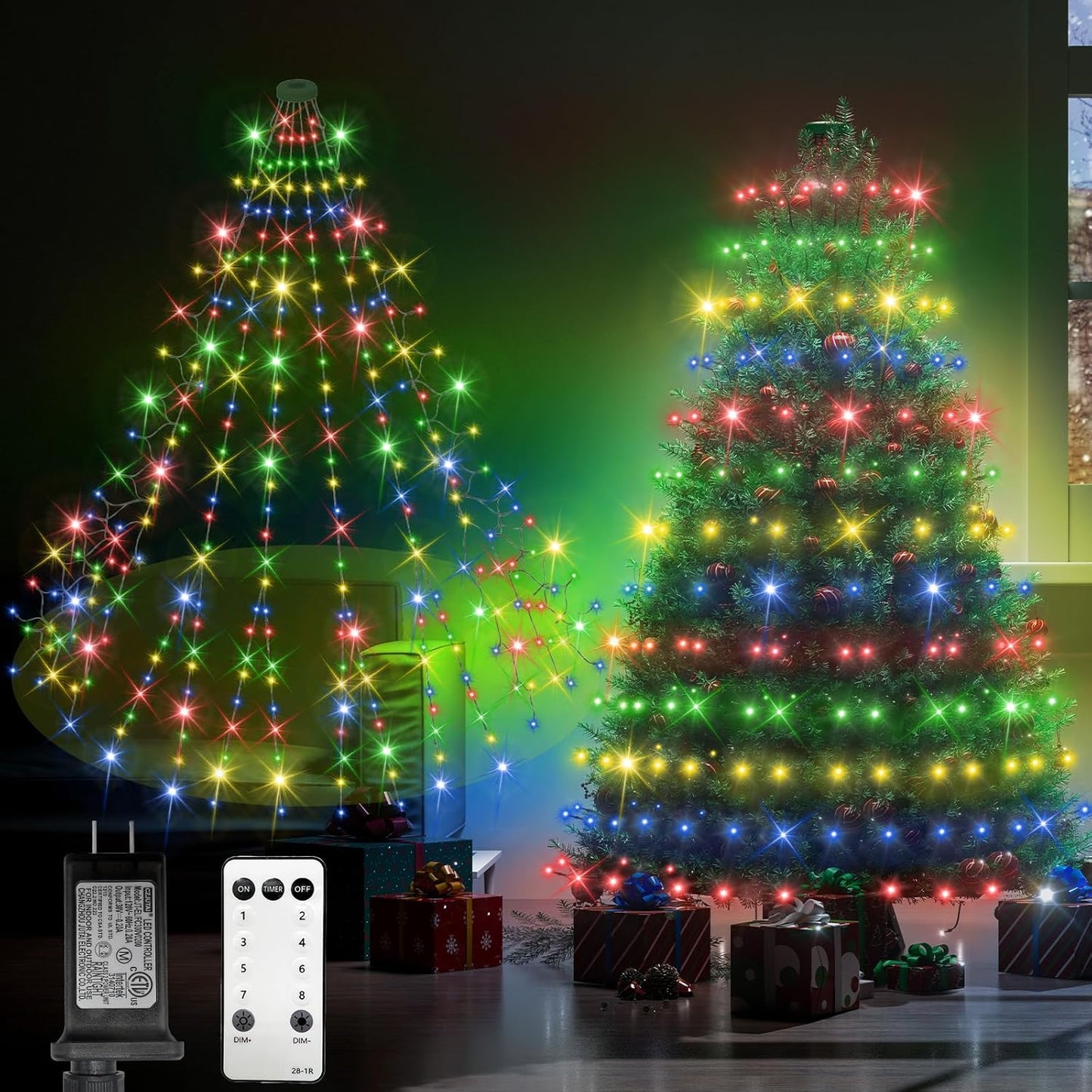 Cascading Christmas Tree Lights with 644 LEDs for Holiday Cheer
