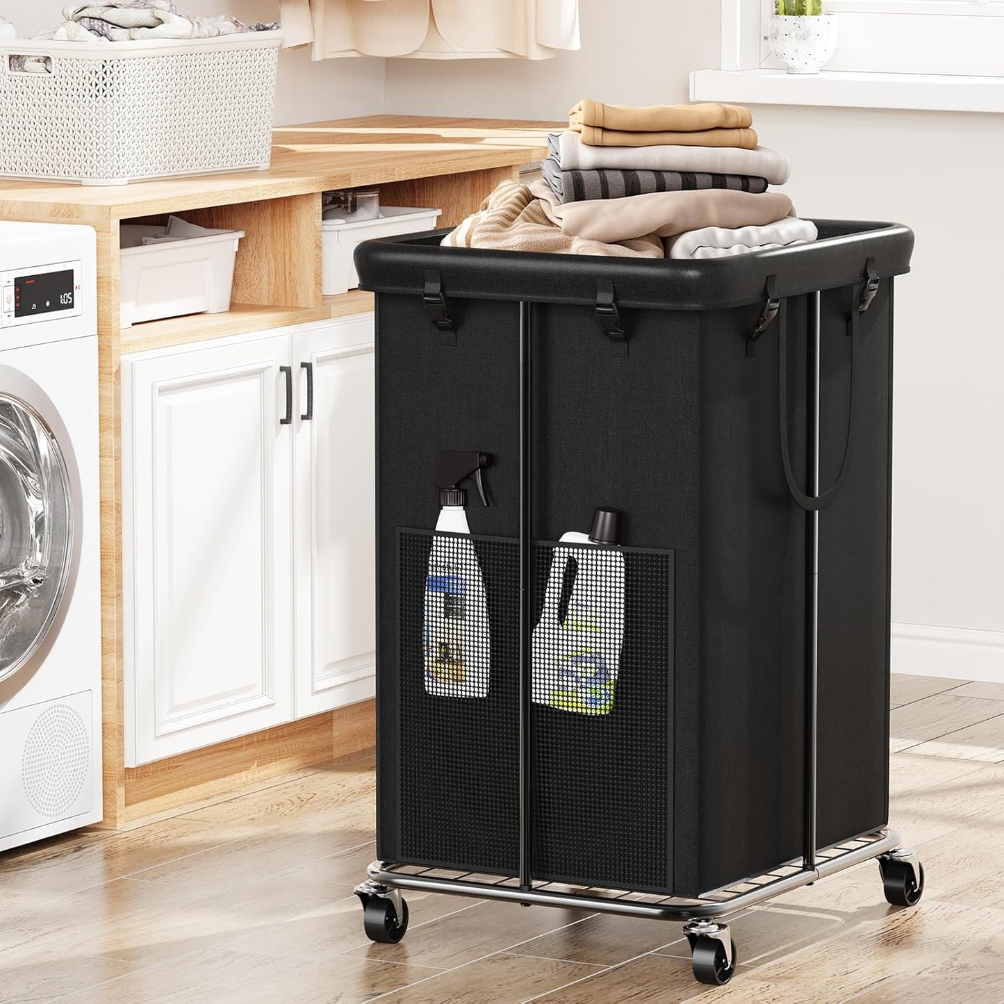 150L Large Laundry Basket with Wheels for Easy Transport