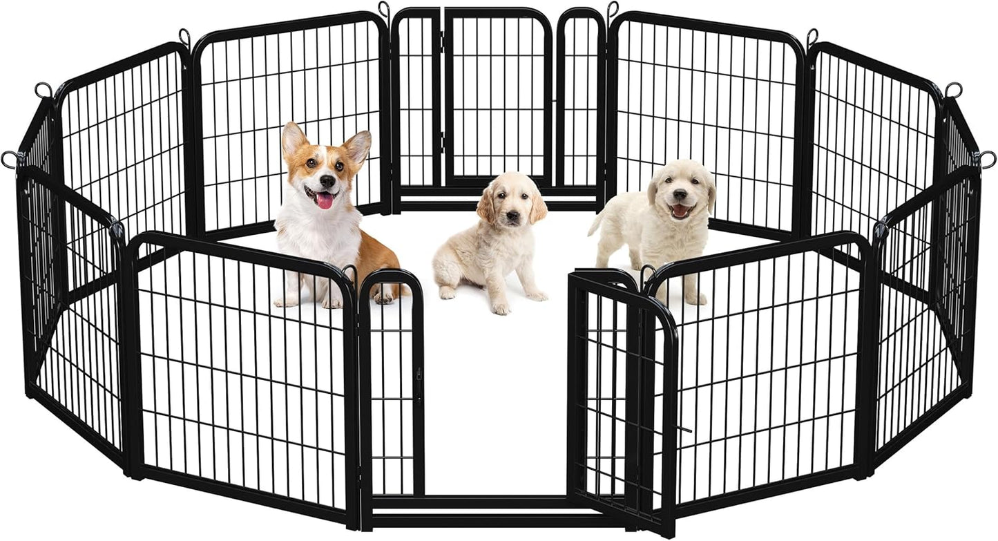 Yaheetech Dog Playpen Outdoor 24 inch Heavy Duty Pet Fence