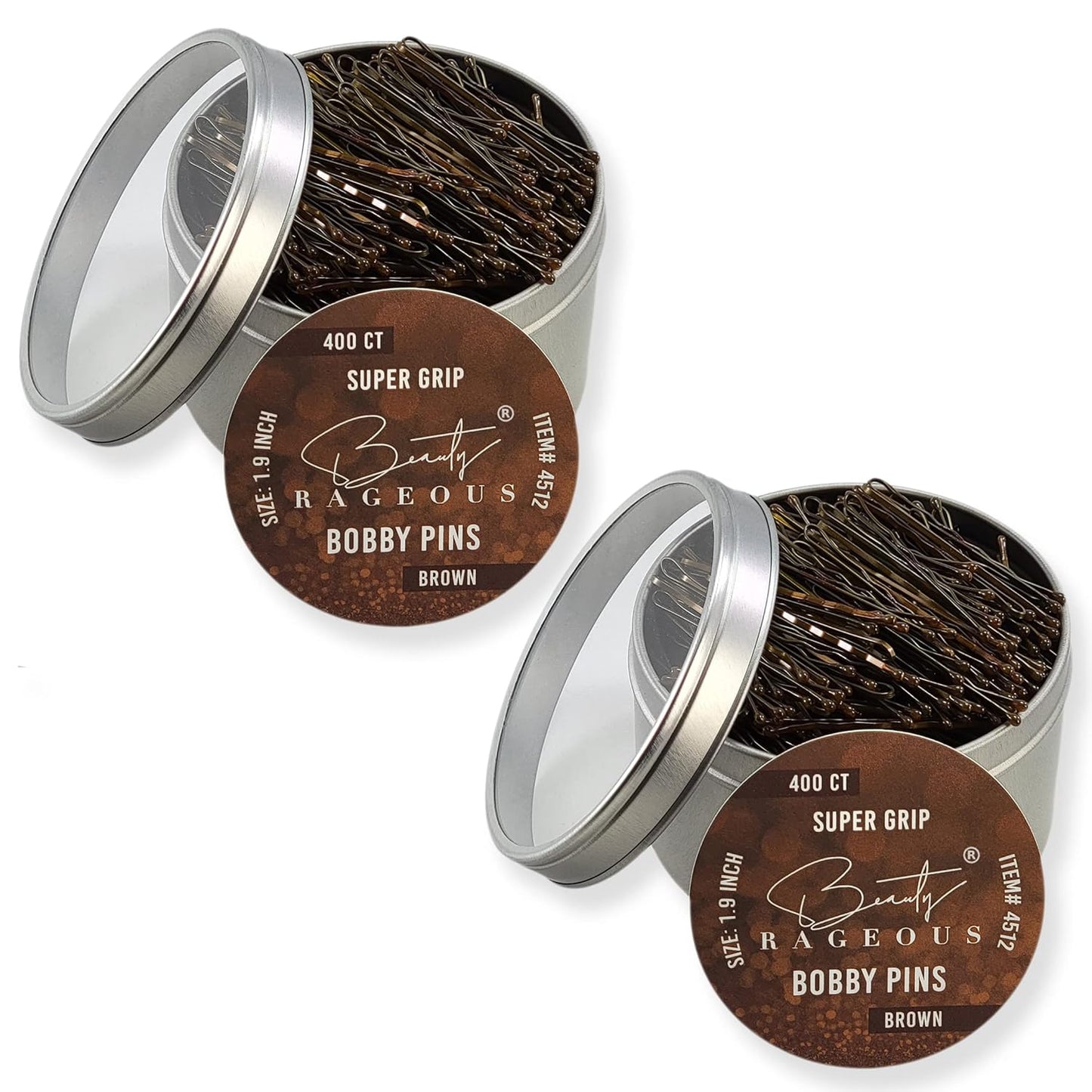 Super Grip Bobby Pins for All Hair Types - 800 Count in Tin