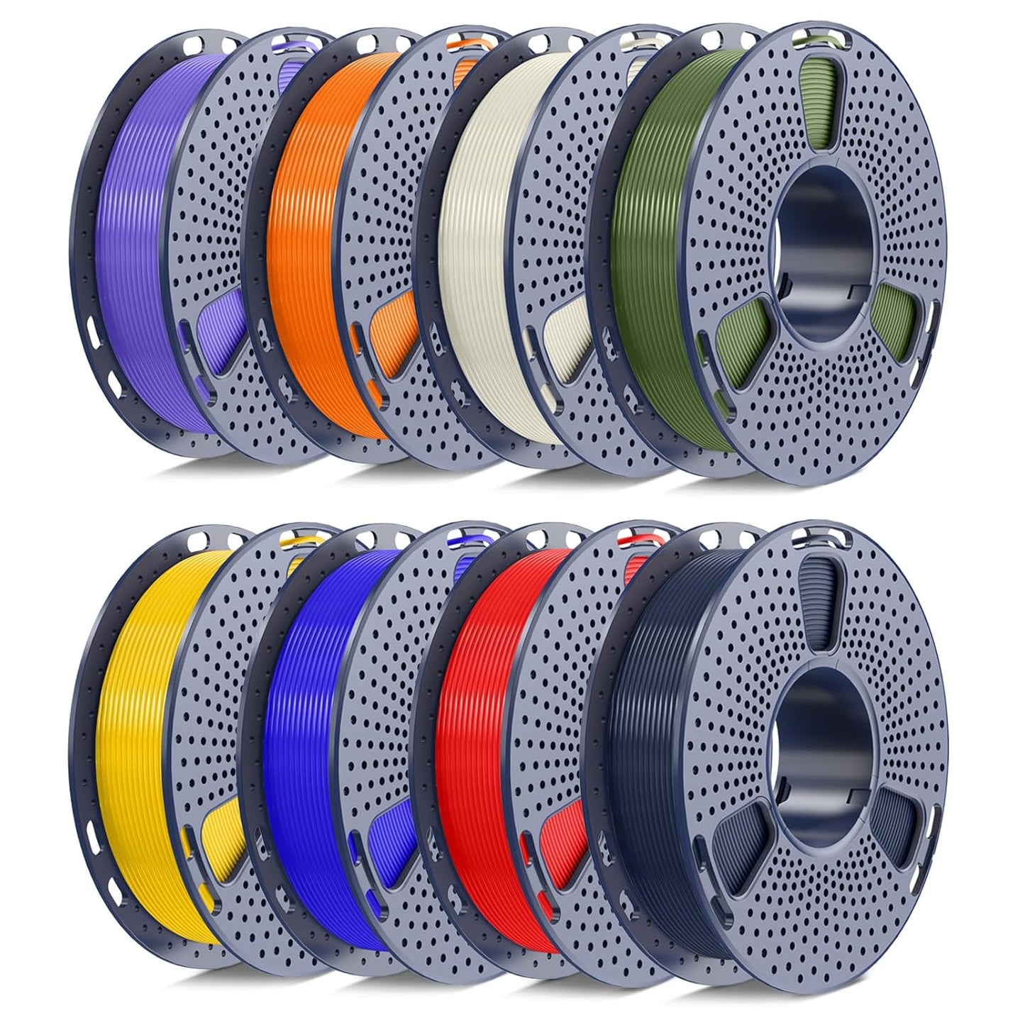 250g PLA+2.0 Filament Bundle for 3D Printing - 8 Colors