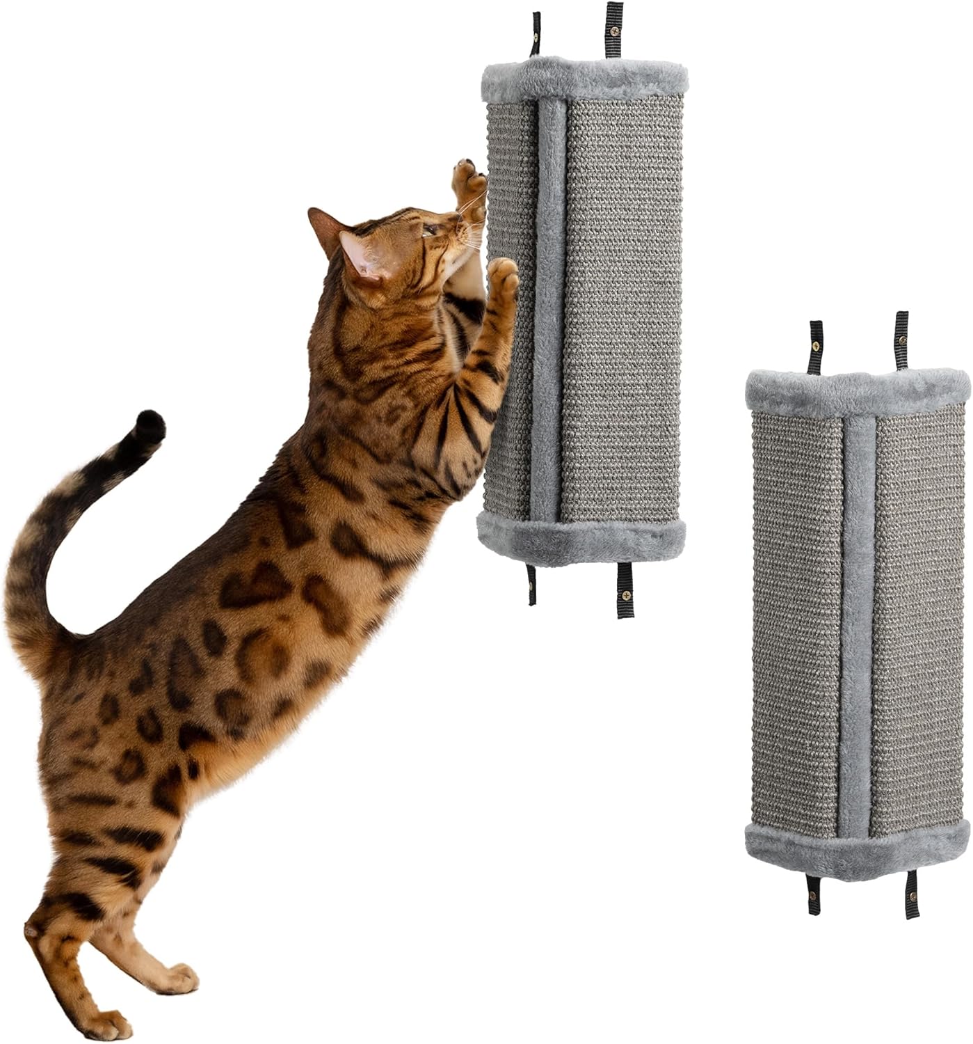 Navaris Wall Mounted Cat Corner Scratcher Set of 2 for Cats