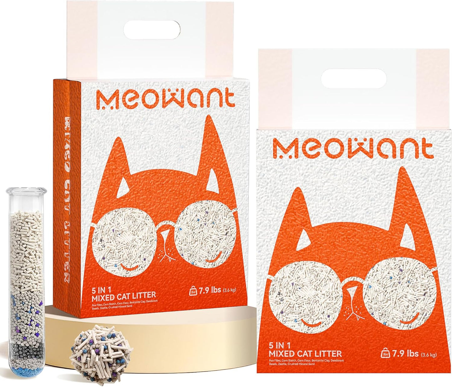 5-in-1 Mixed Cat Litter for Odor Control and Fast Clumping