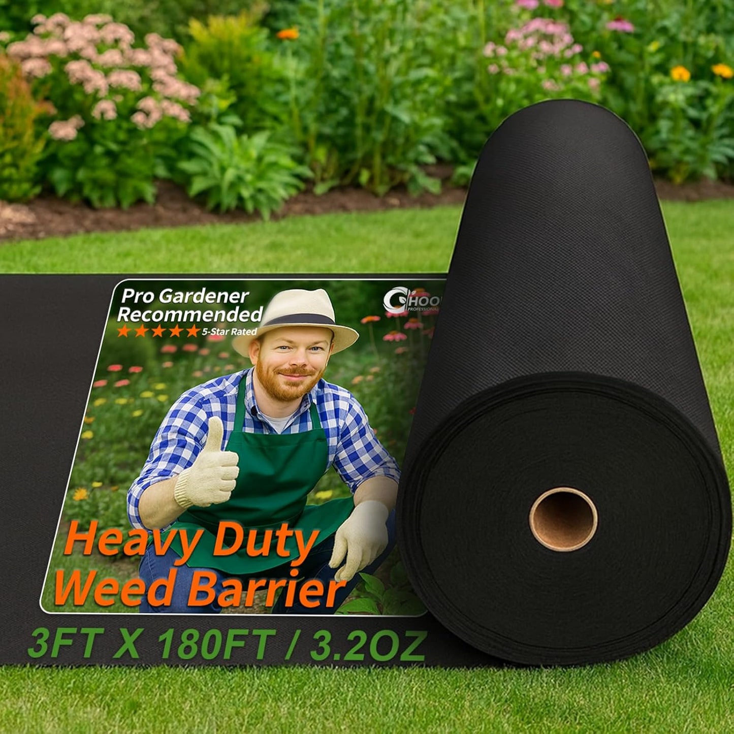 HOOPLE Heavy Duty Weed Barrier Landscape Fabric for Gardens