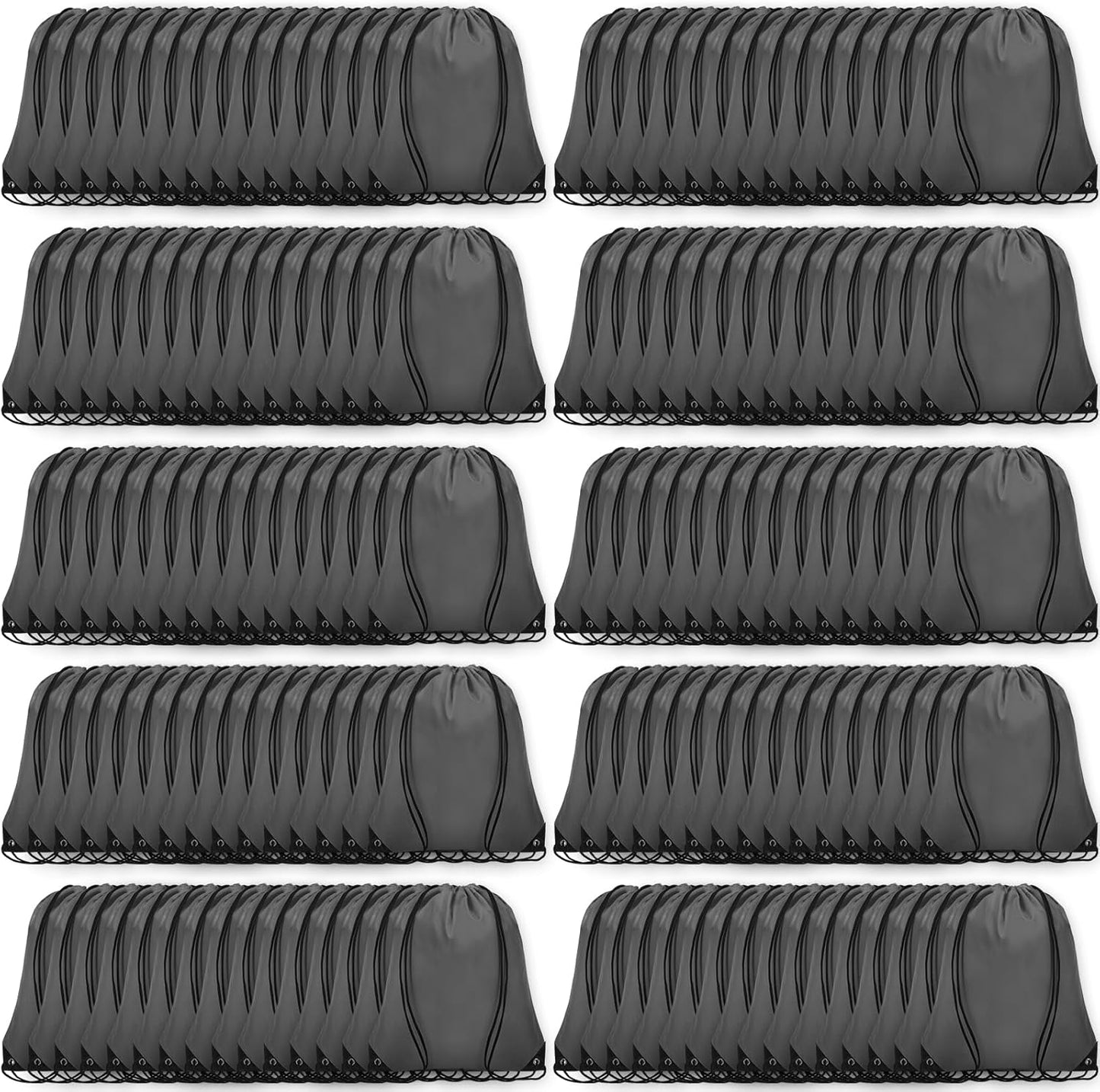 150Pcs Drawstring Backpack Bulk Cinch Sackpack for Gym Trips