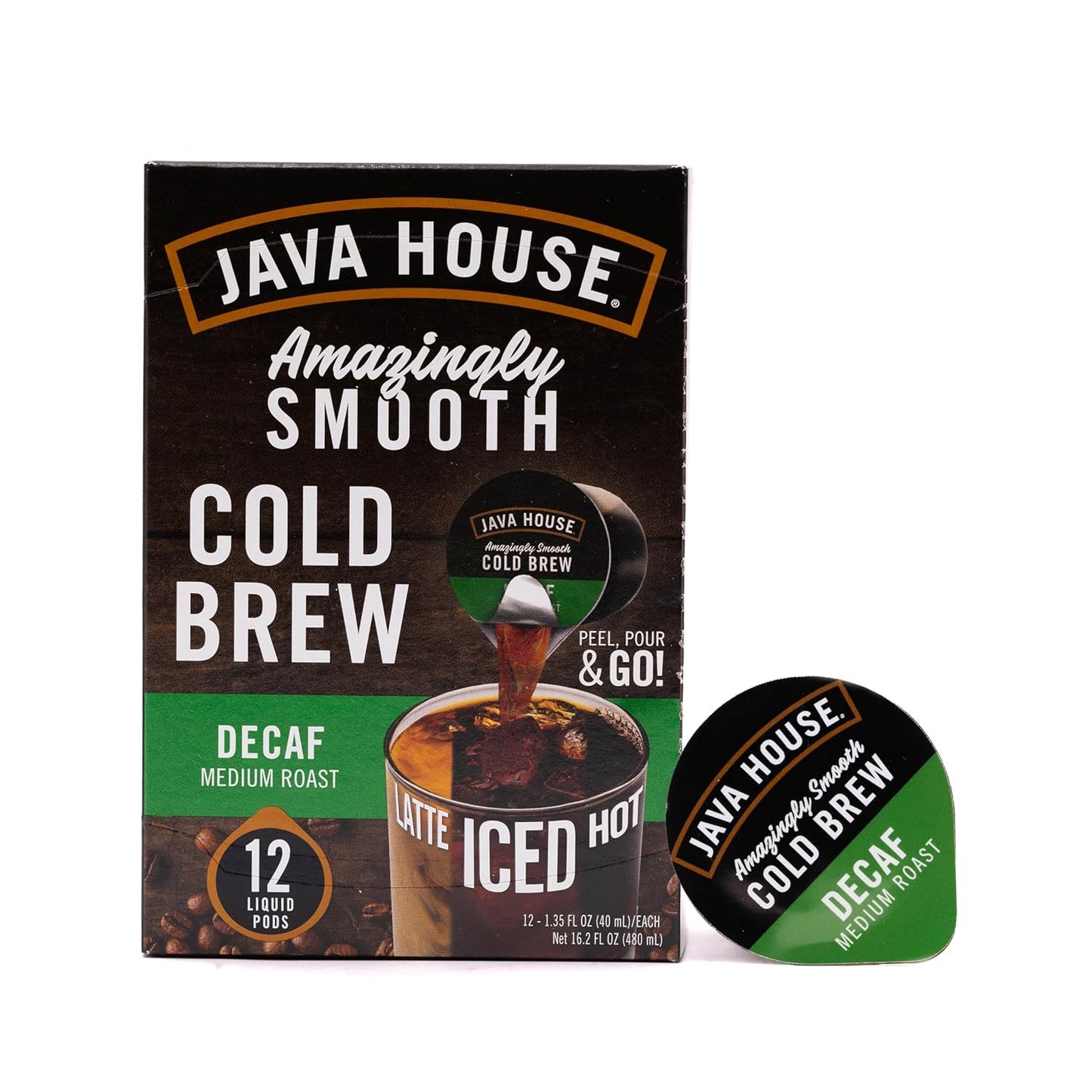 Java House Decaf Cold Brew Pods - Convenient Single Serve