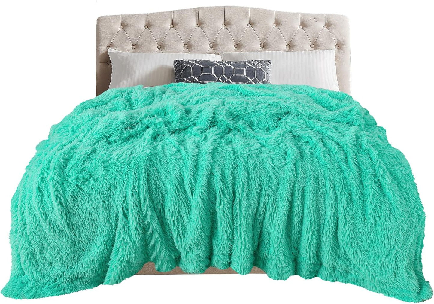TOONOW Extra Soft Fuzzy Faux Fur Blanket for Cozy Comfort