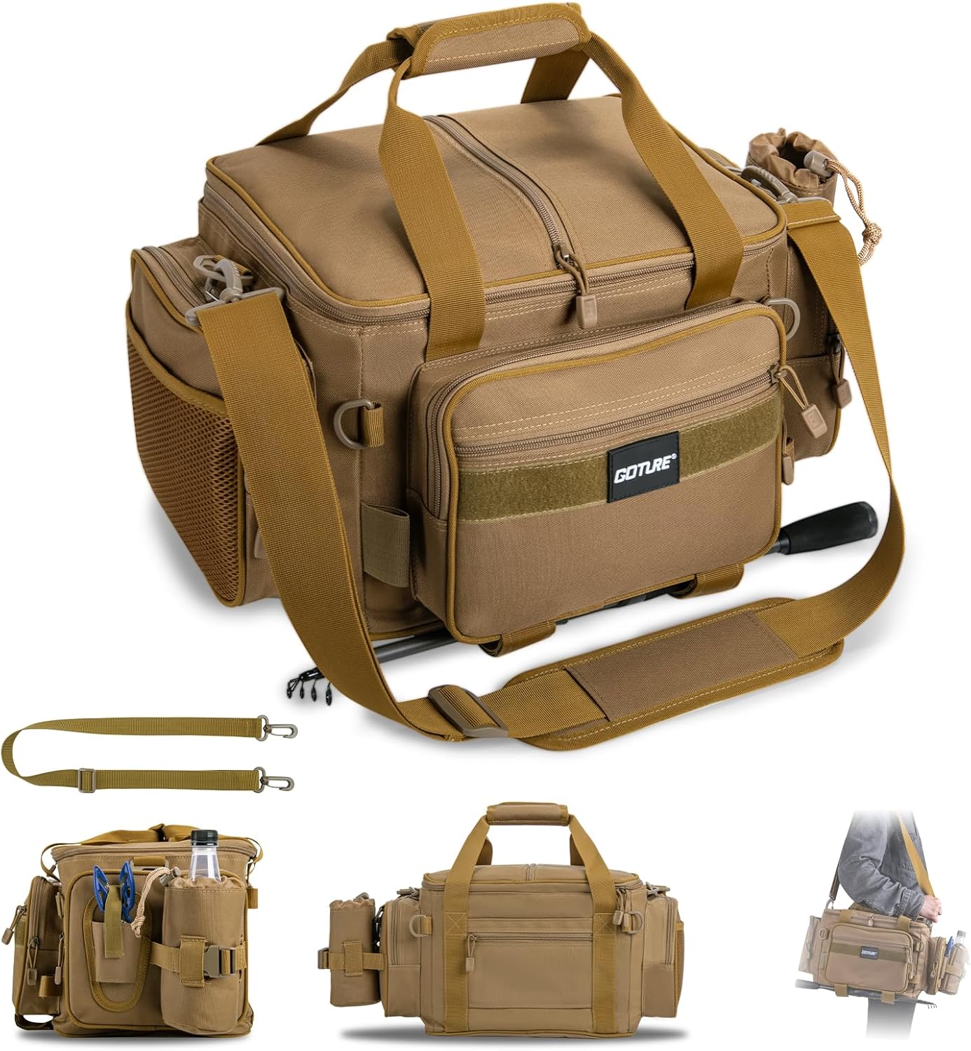 Goture Fishing Tackle Bag for Organized Gear Storage and Travel