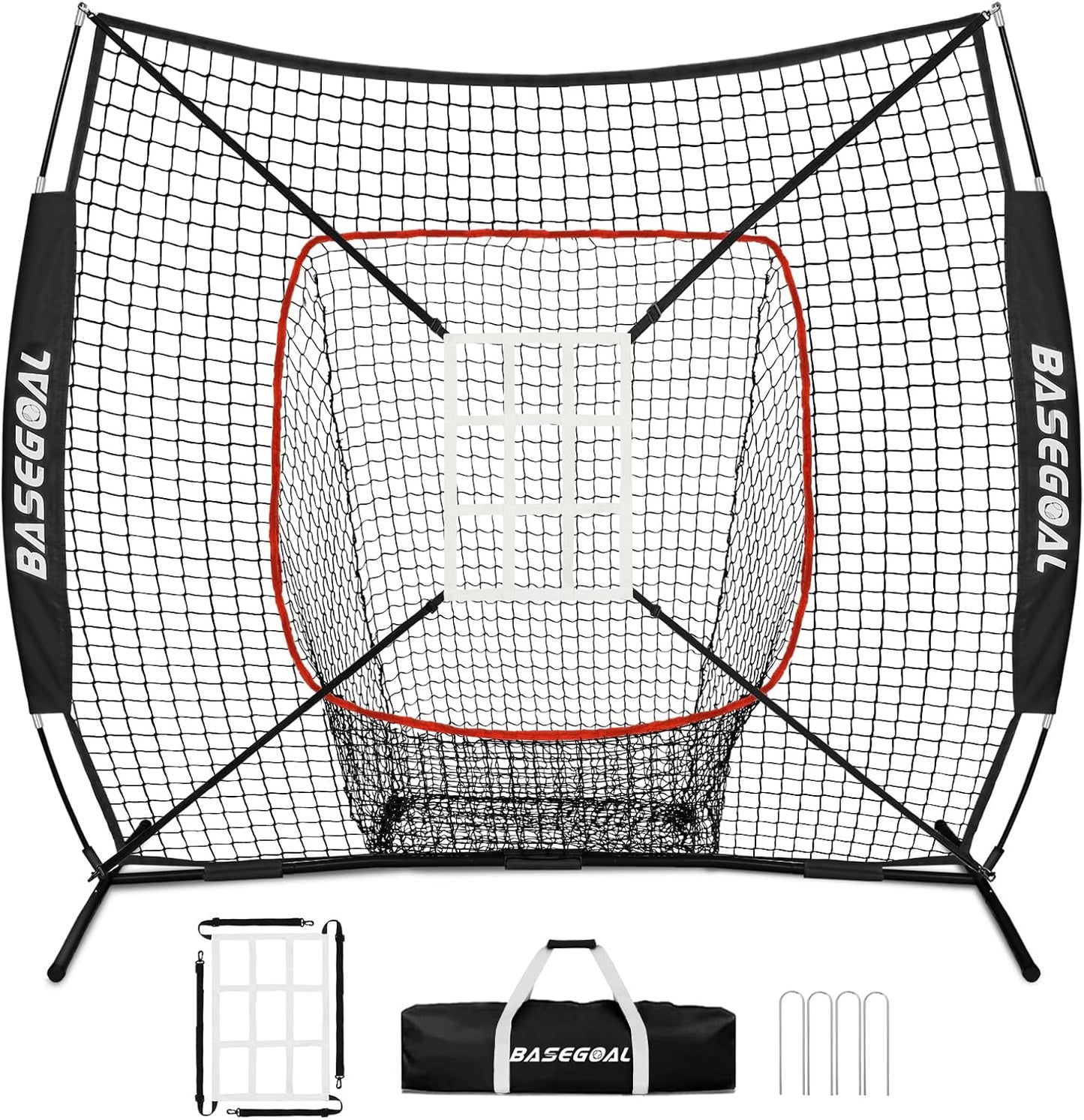 6ft 6in Baseball Softball Practice Net for Hitting and Pitching