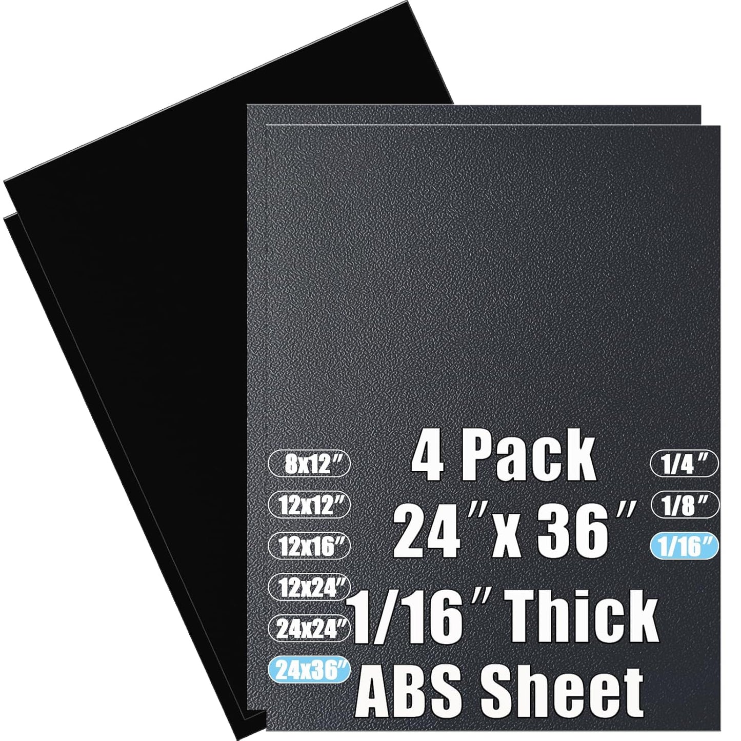 ABS Plastic Sheet 1/16 Inch Thick for DIY Projects and Crafts