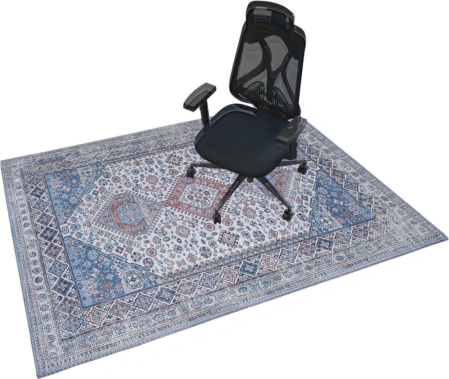 Blue Anti-Slip Chair Mat - Floor Protector