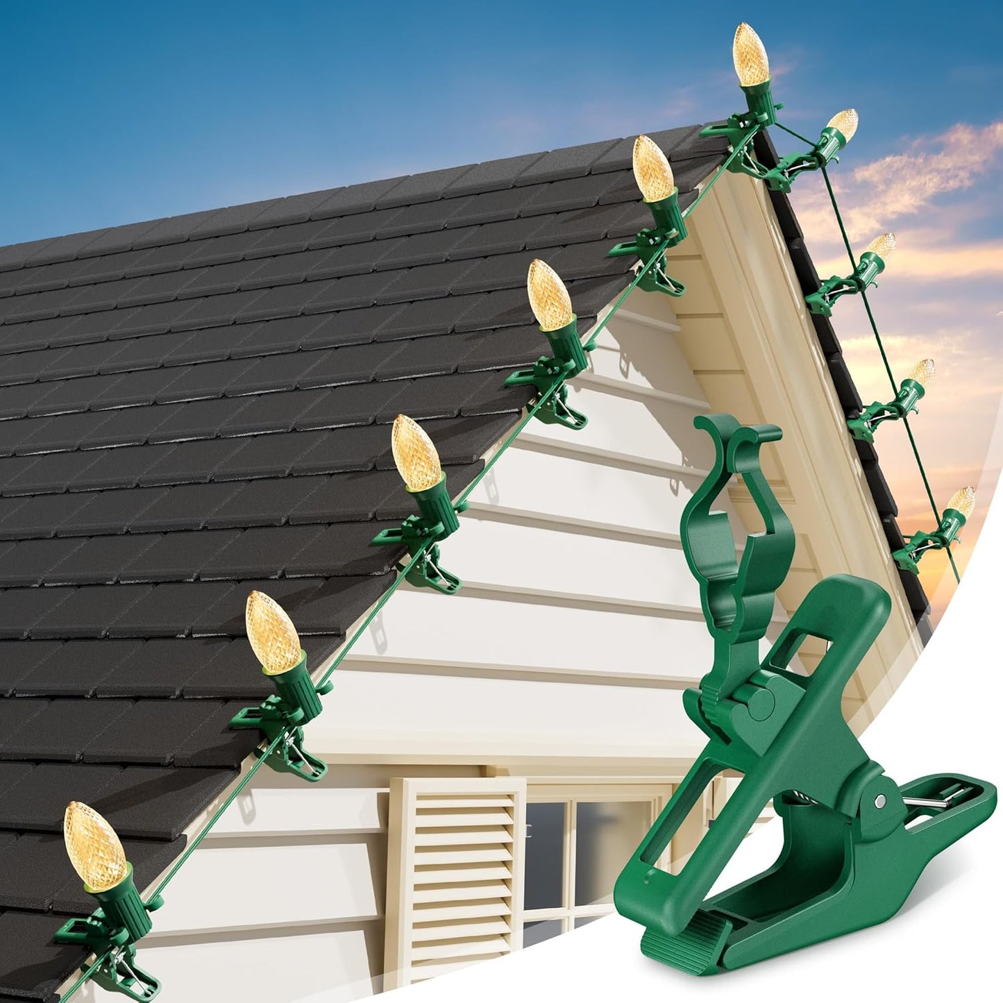 C7 C9 Large Christmas Light Clips for Easy Outdoor Installation