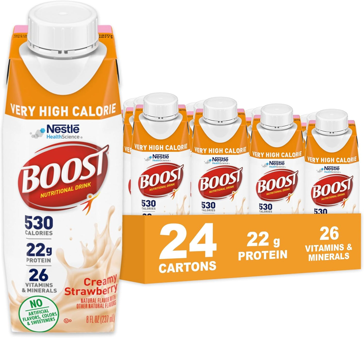 Boost Very High Calorie Strawberry Nutritional Drink for Weight Gain