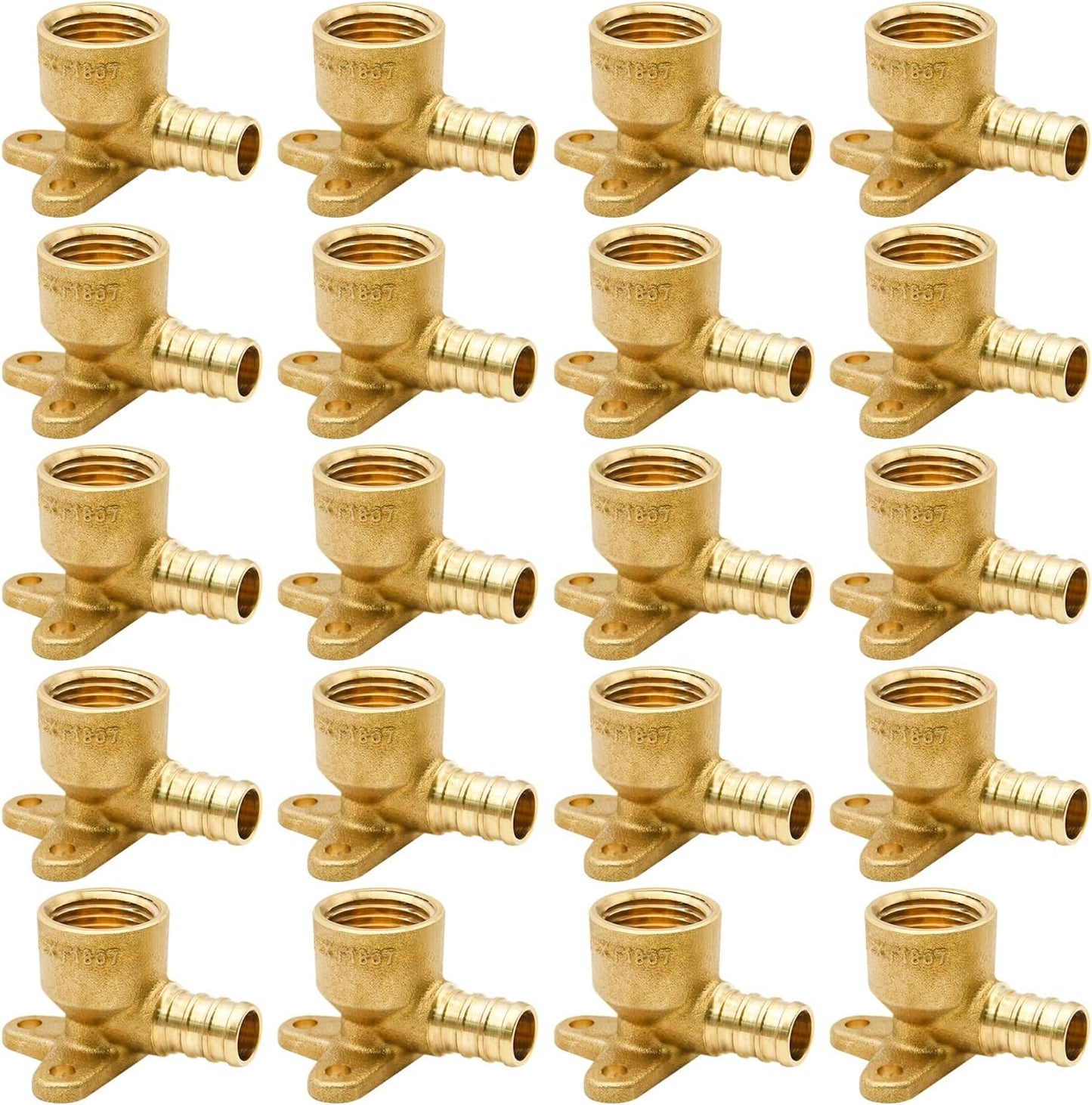 20 Pack Drop Ear Elbow Fittings for PEX Plumbing Jobs