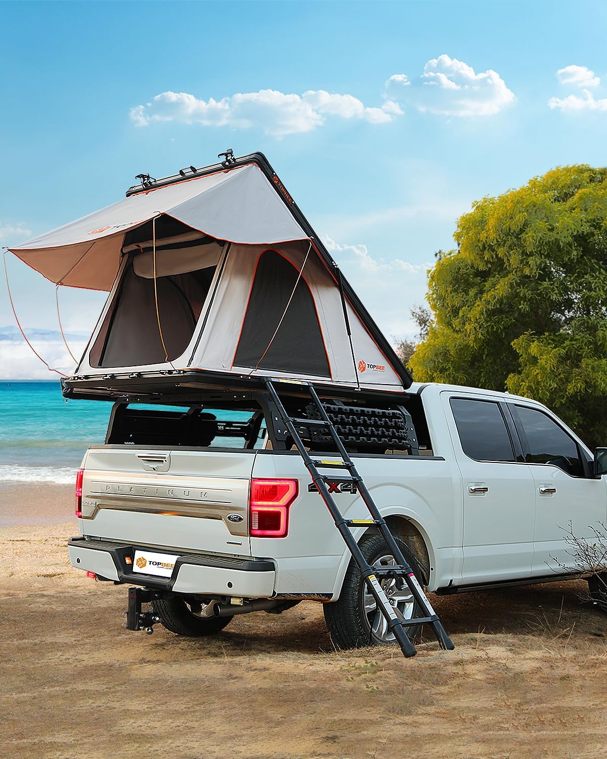 Hard Shell Waterproof Rooftop Tent - TOPBEE