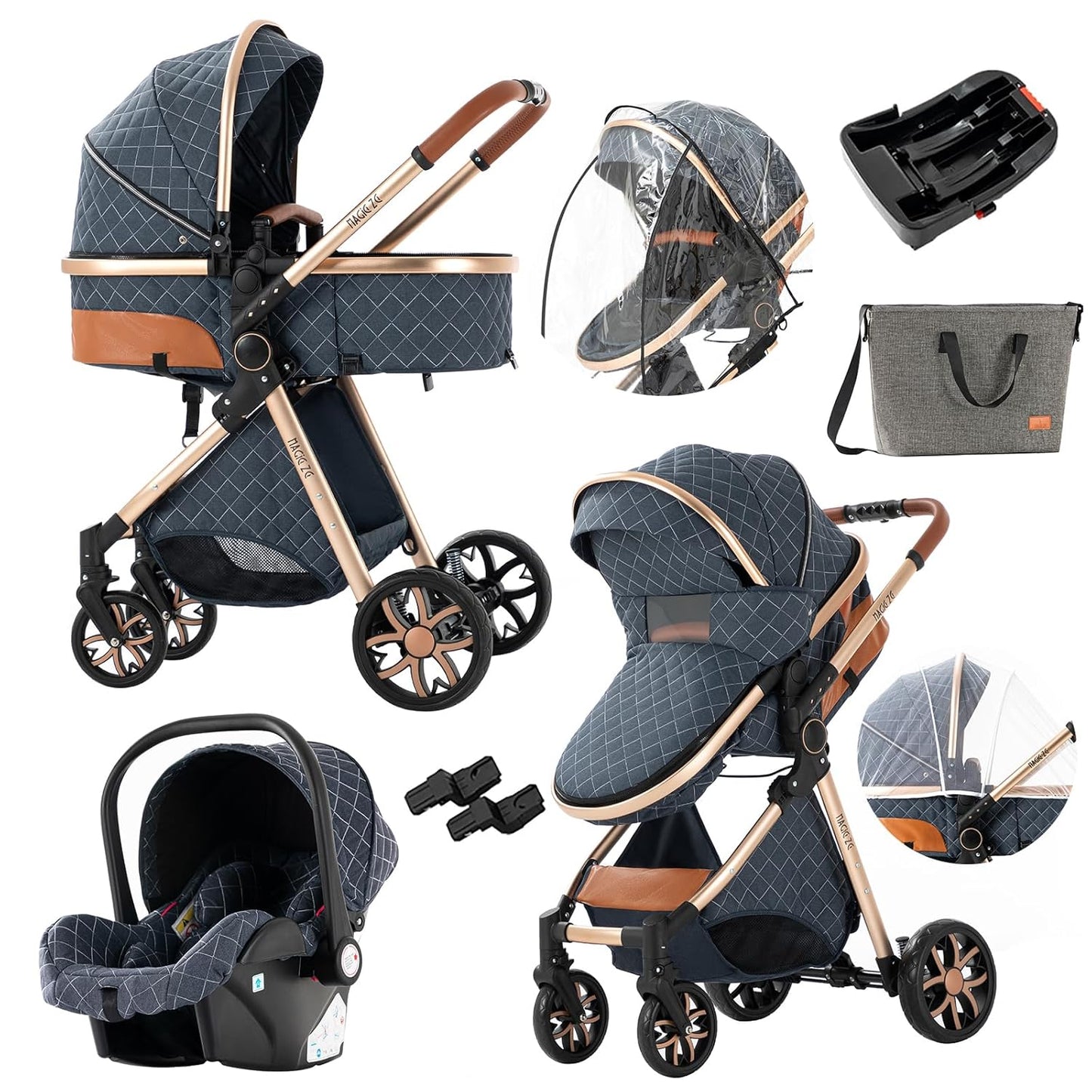 3 in 1 Baby Travel System Convertible Stroller for Newborns
